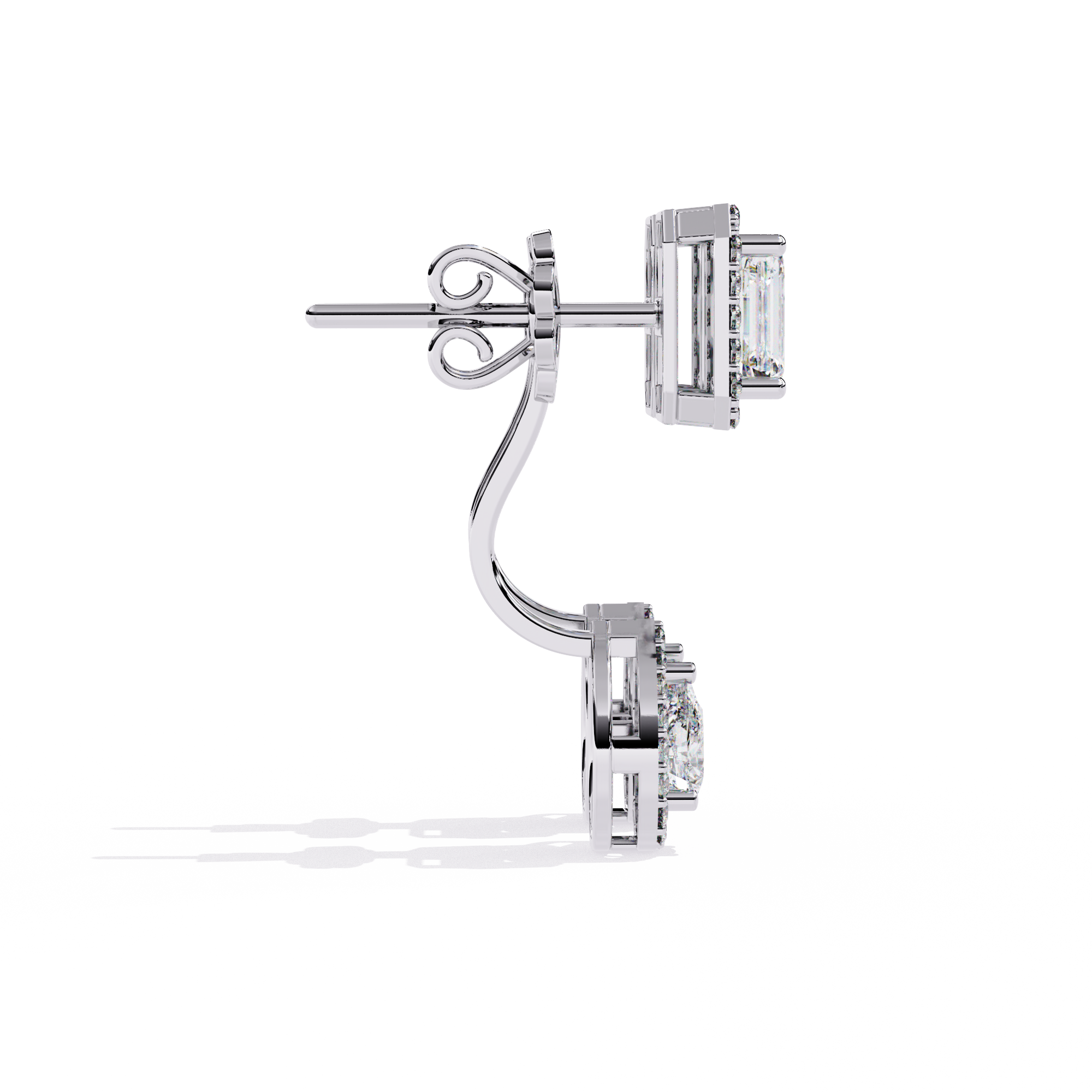 2.12 CT DUO HALO EARRING