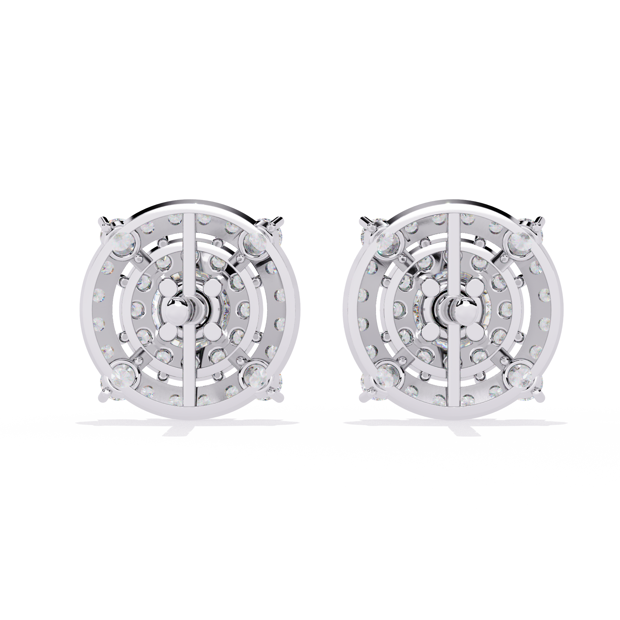 2.29 CT GRAND OVAL HALO EARRING 18K