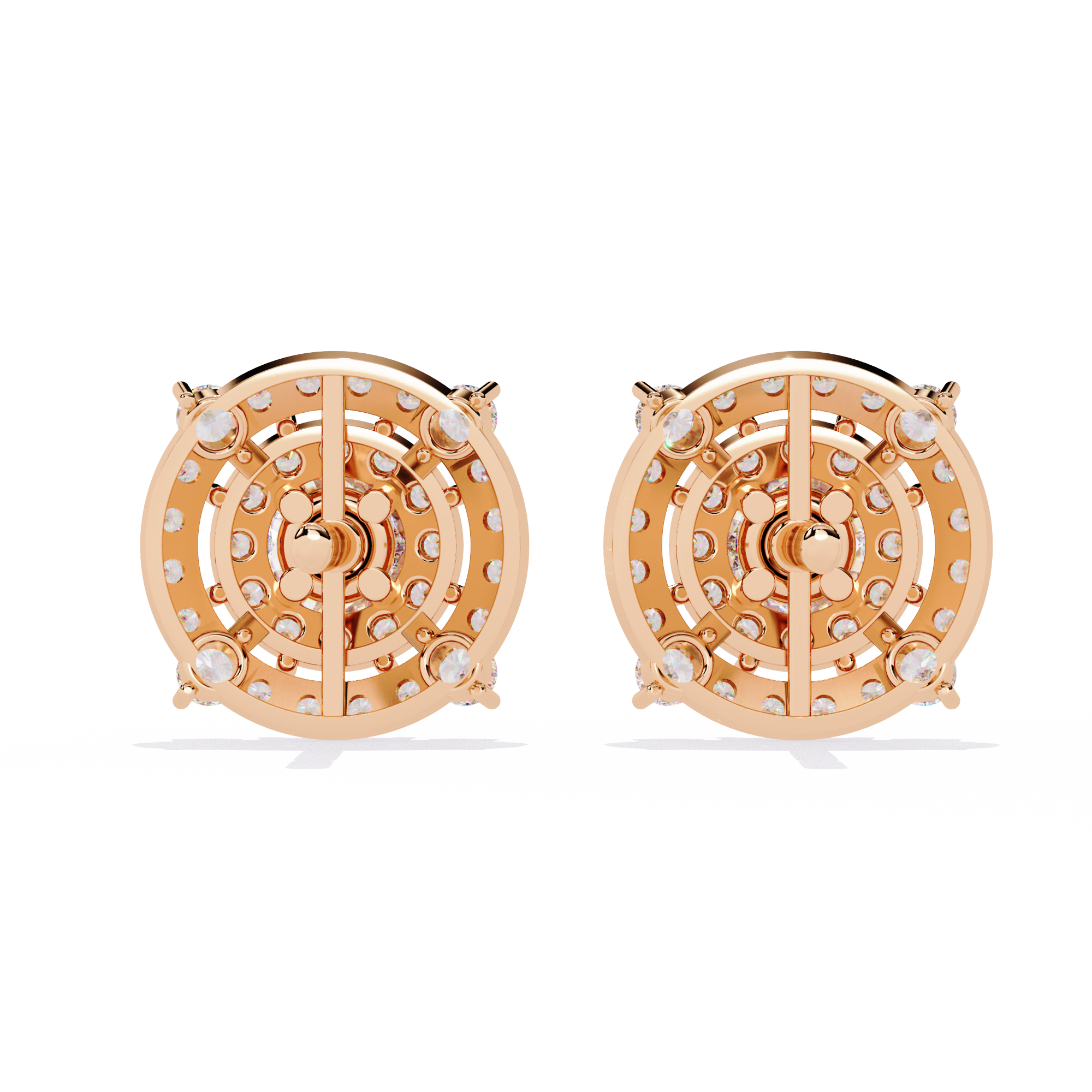 2.29 CT GRAND OVAL HALO EARRING 9k