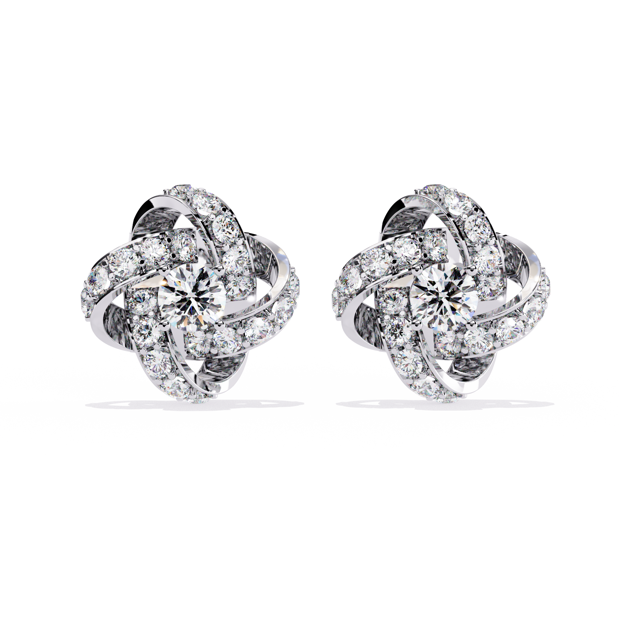 0.89 CT GOLDEN EMBRACE EARRING 18K