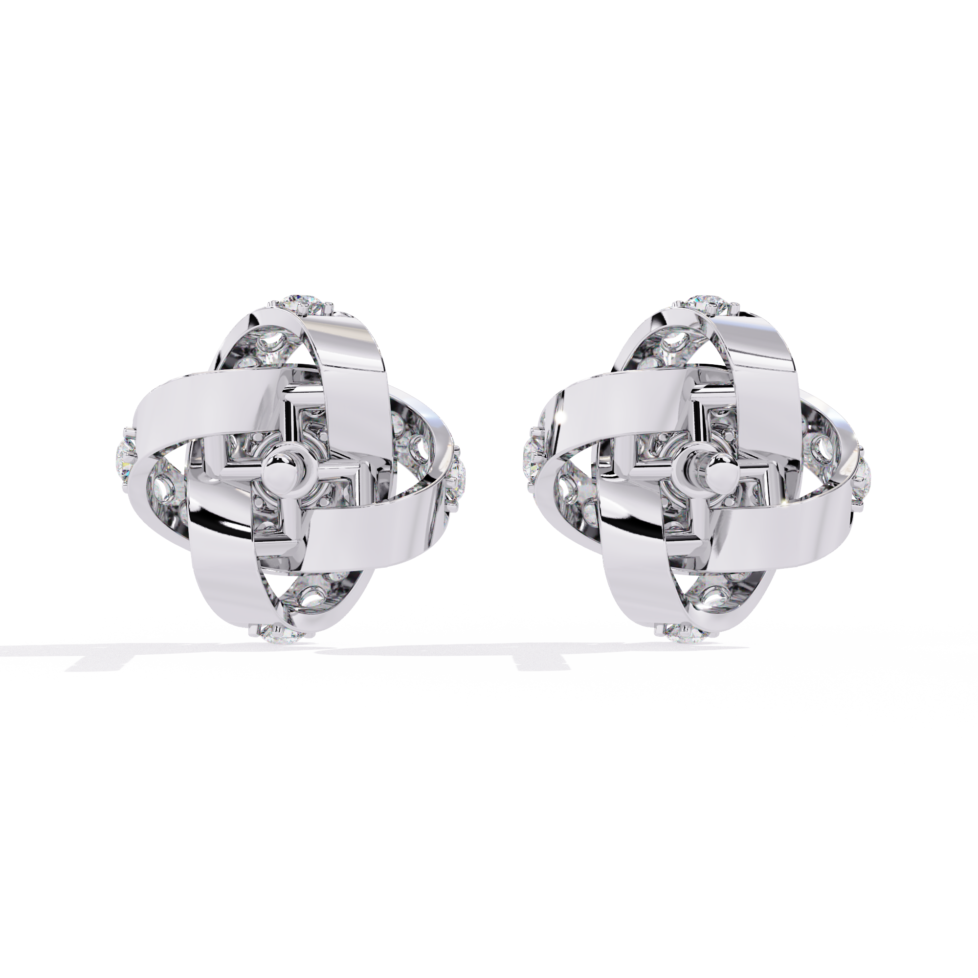 0.89 CT GOLDEN EMBRACE EARRING 18K