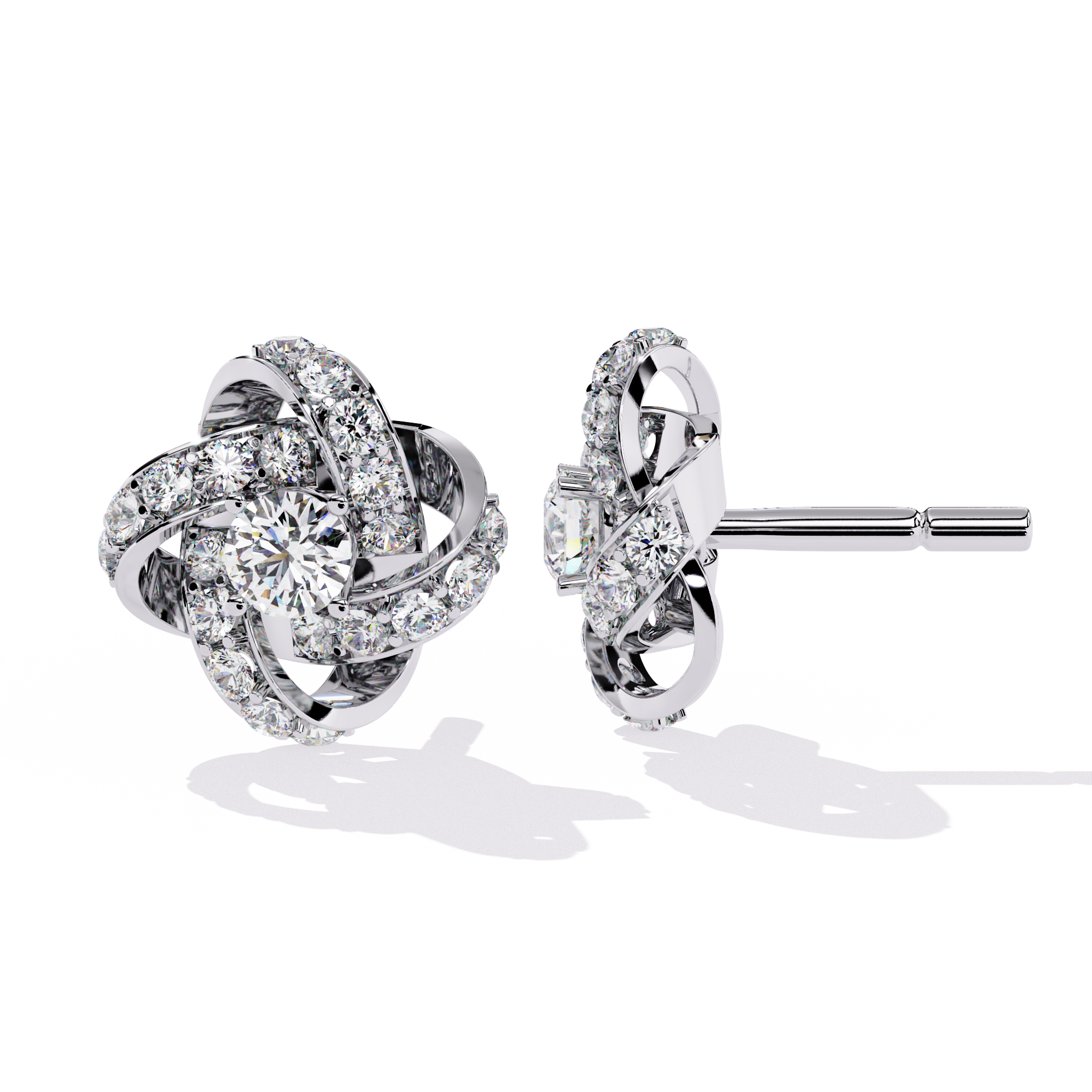 0.89 CT GOLDEN EMBRACE EARRING 18K