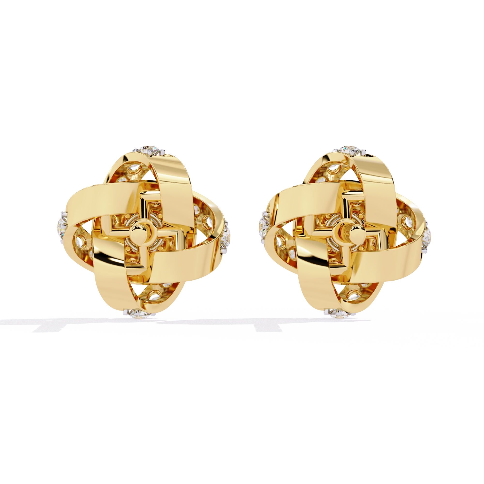 0.89 CT GOLDEN EMBRACE EARRING 18K