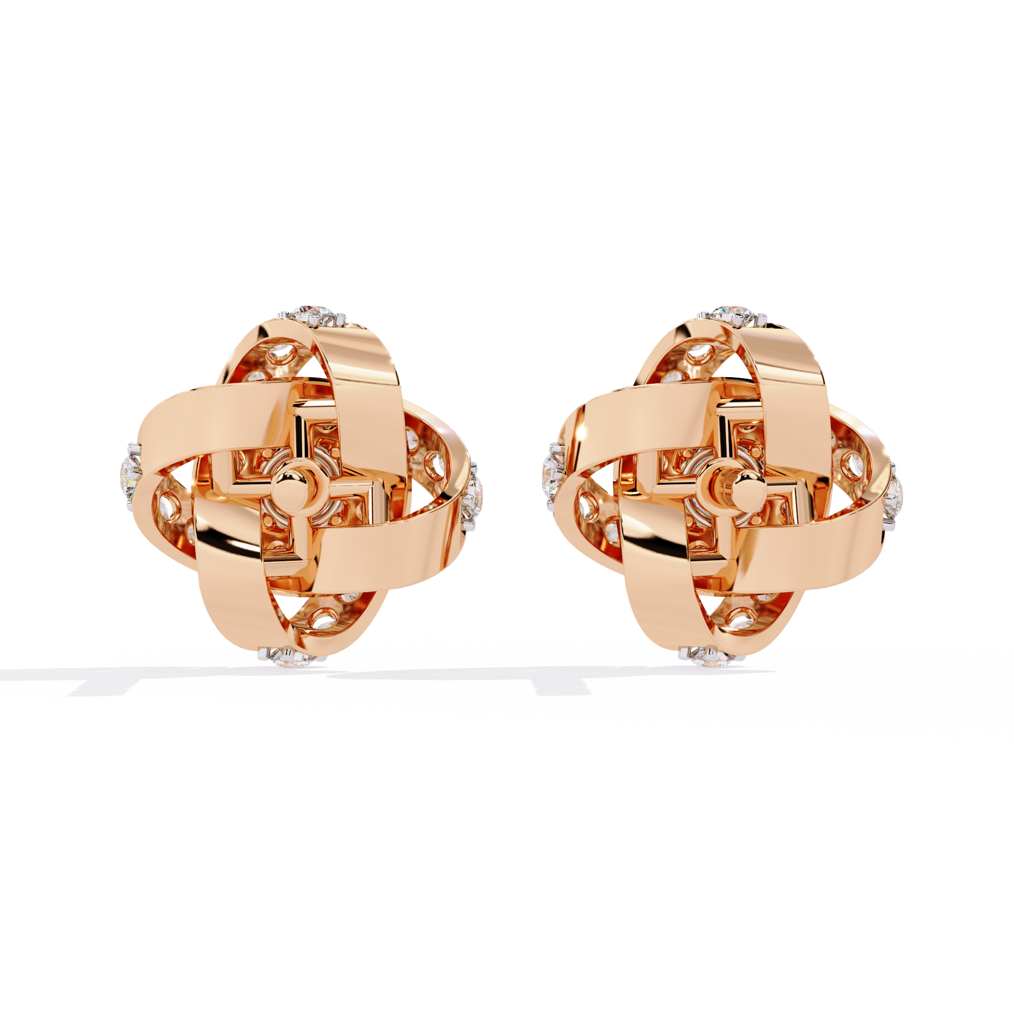0.89 CT GOLDEN EMBRACE EARRING 9k