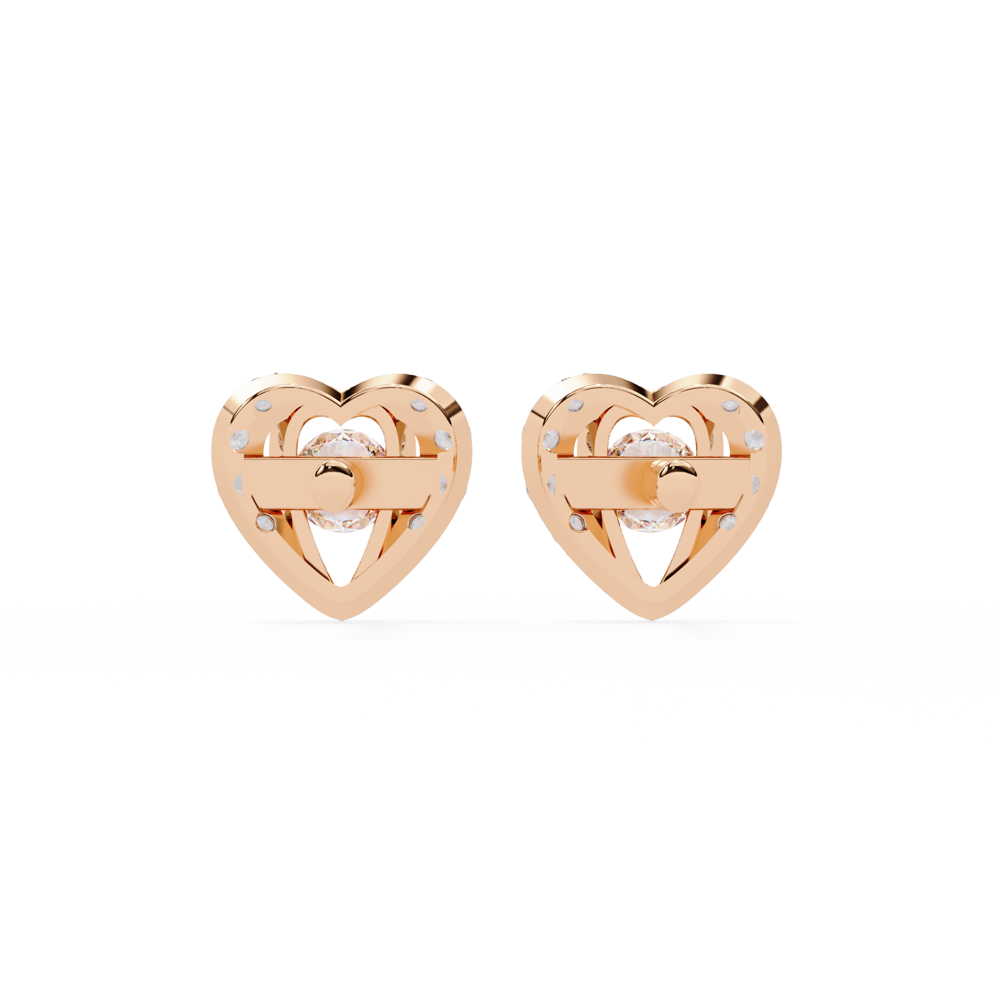 0.74 CT HEARTFELT HALO EARRING 18K