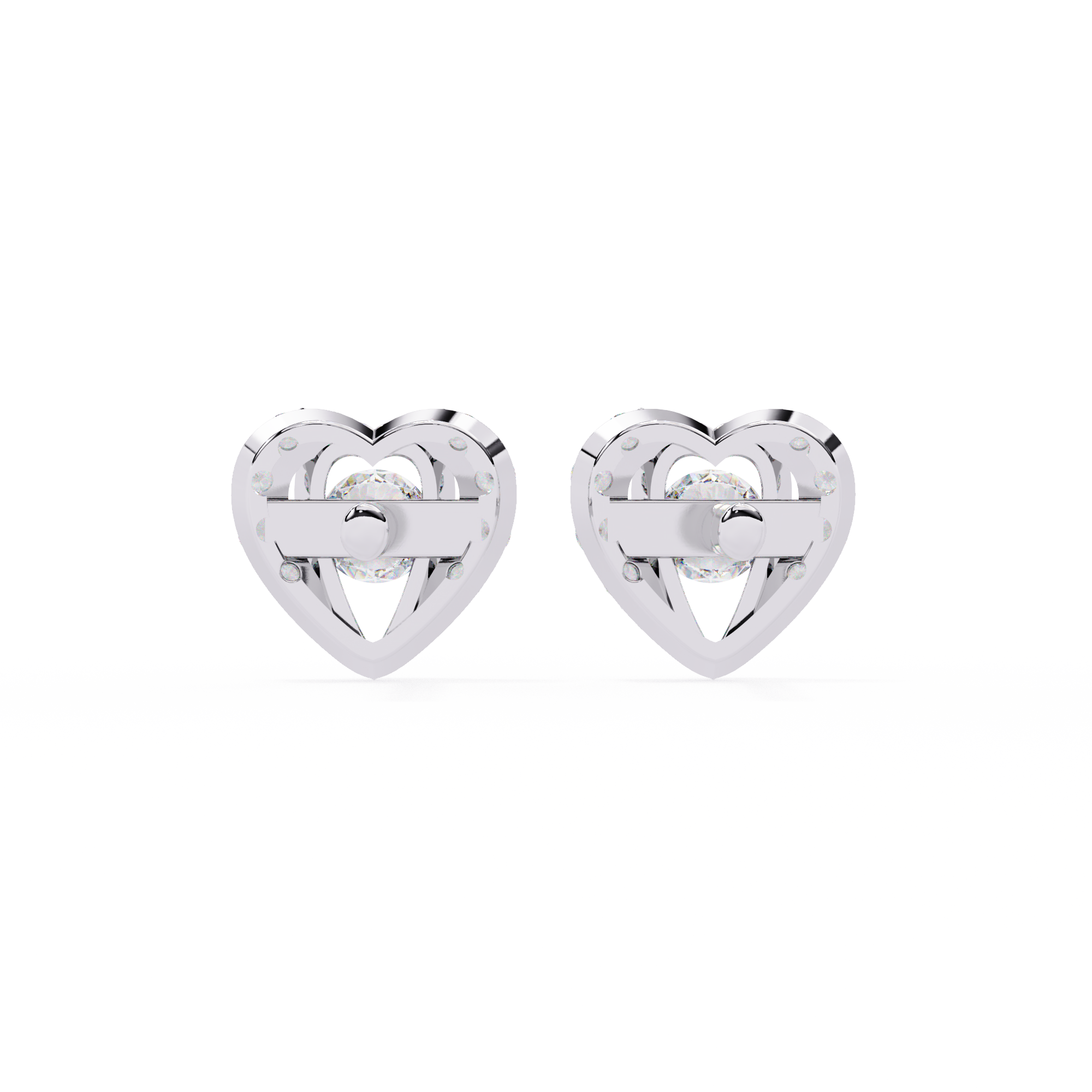 0.74 CT HEARTFELT HALO EARRING 18K