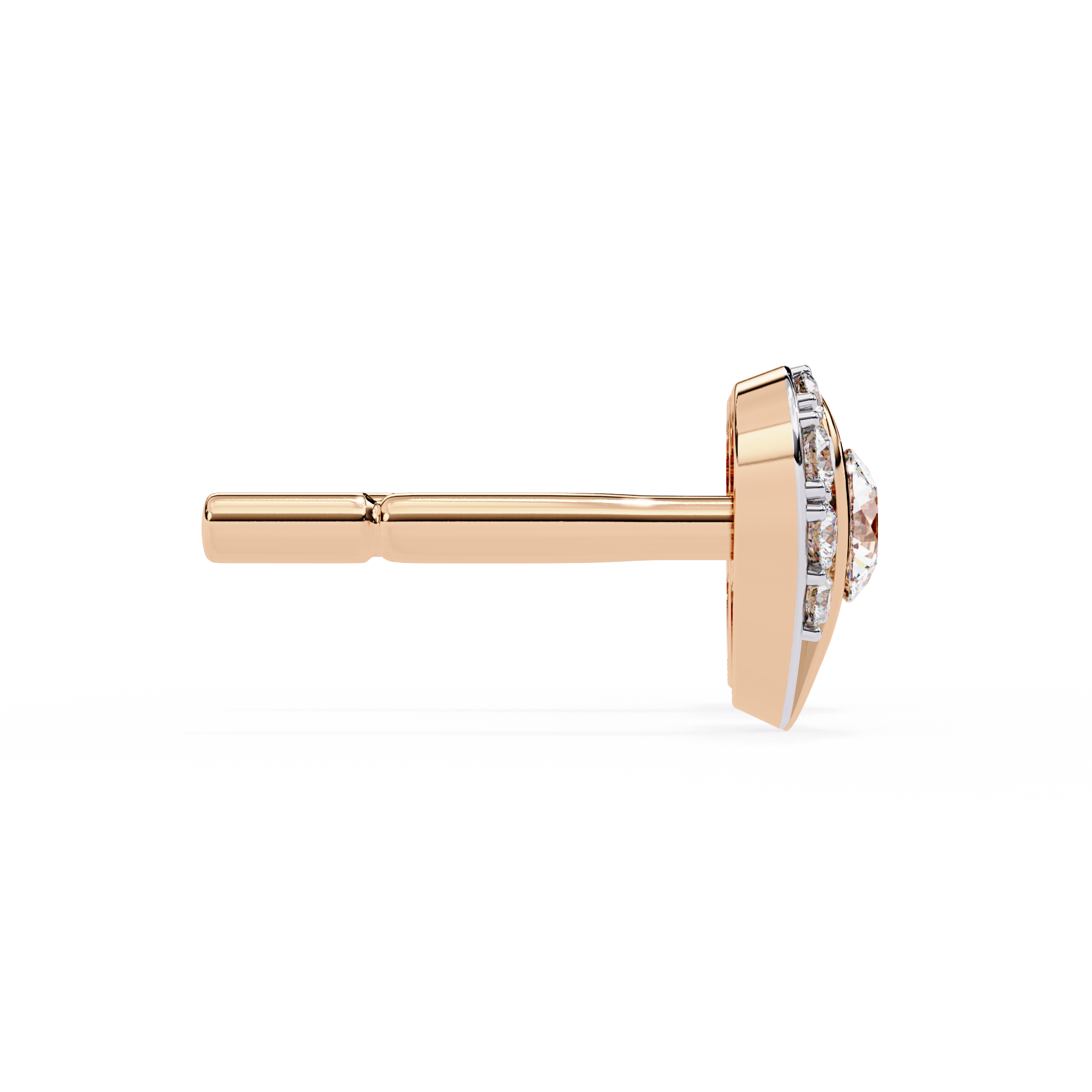 0.74 CT HEARTFELT HALO EARRING 18K