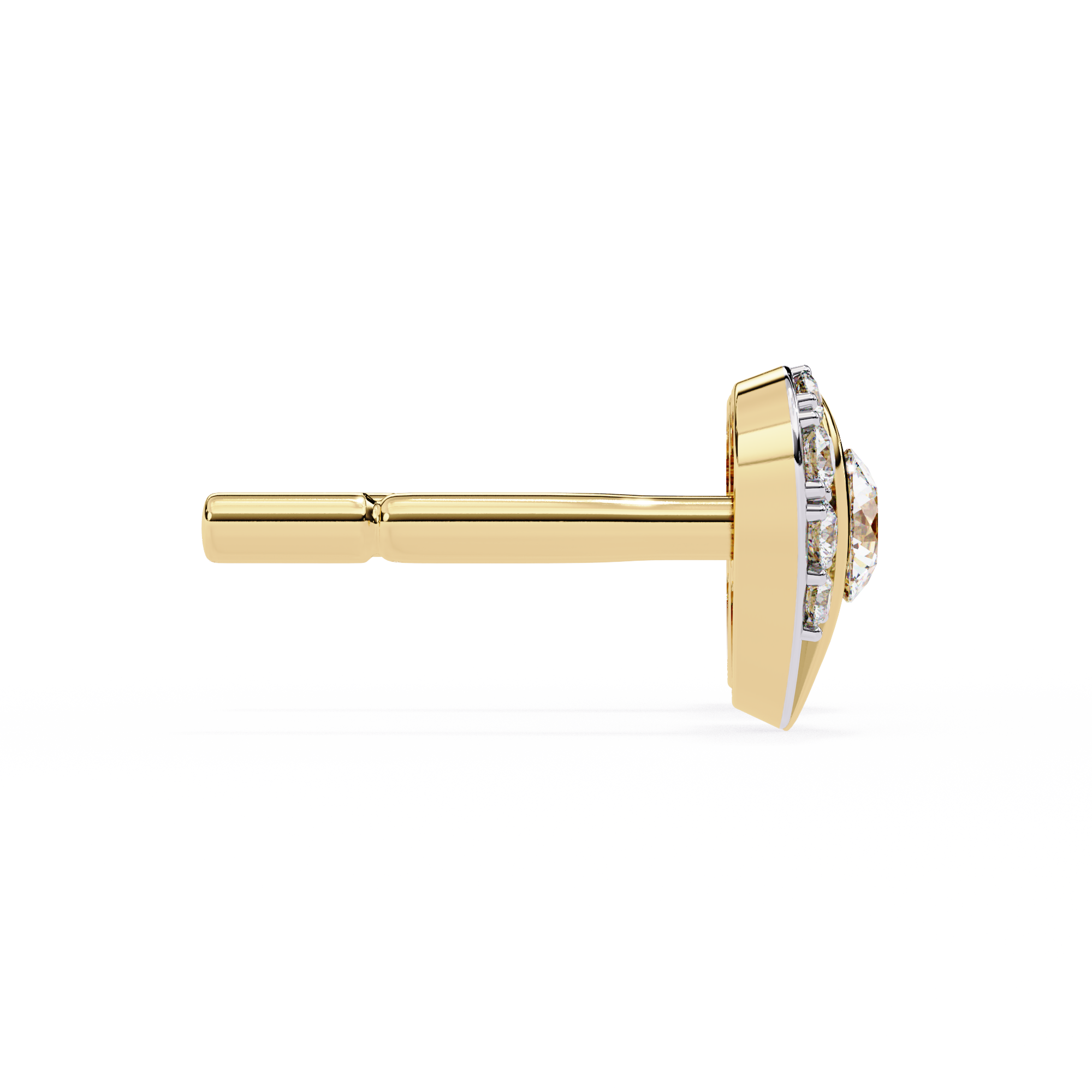 0.74 CT HEARTFELT HALO EARRING 18K