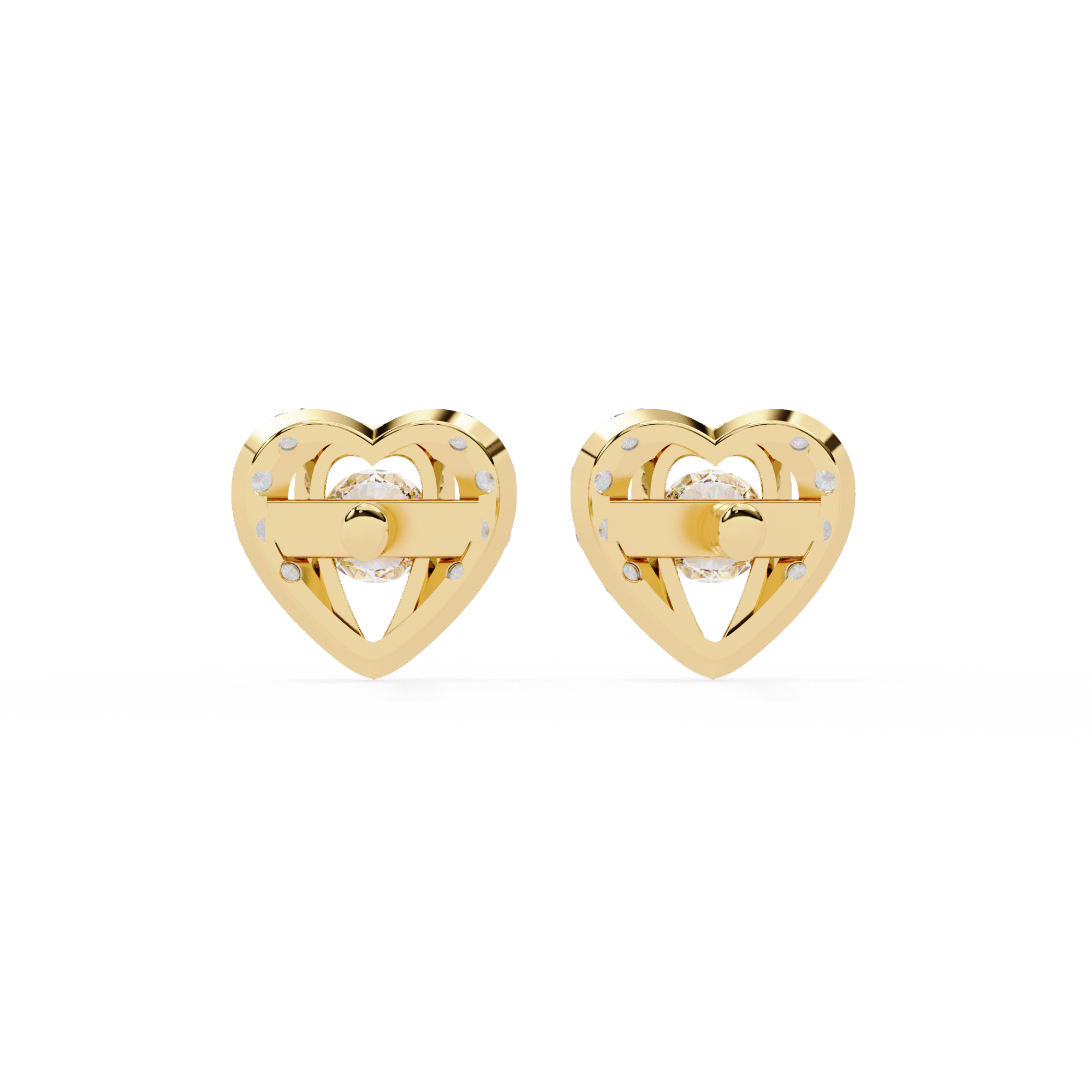 0.74 CT HEARTFELT HALO EARRING 9k