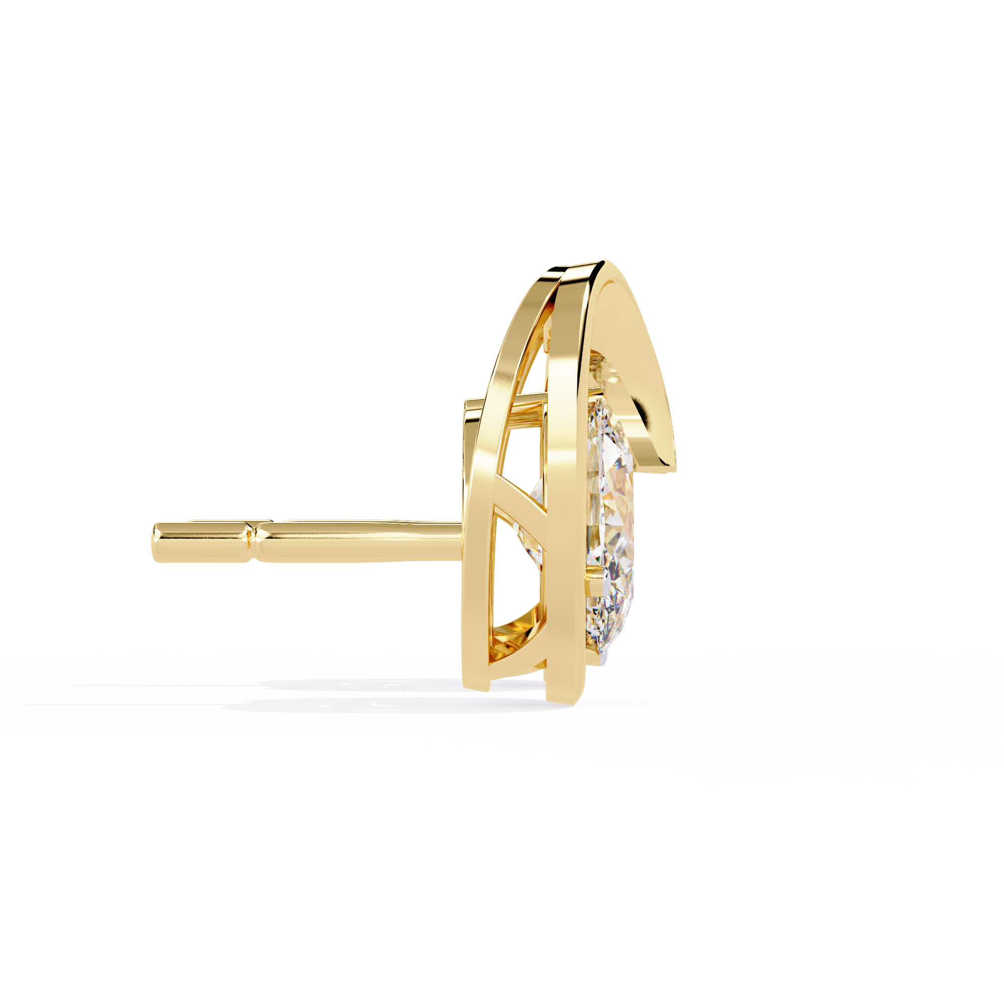 1.32 CT ENFOLD PEAR EARRING 9k