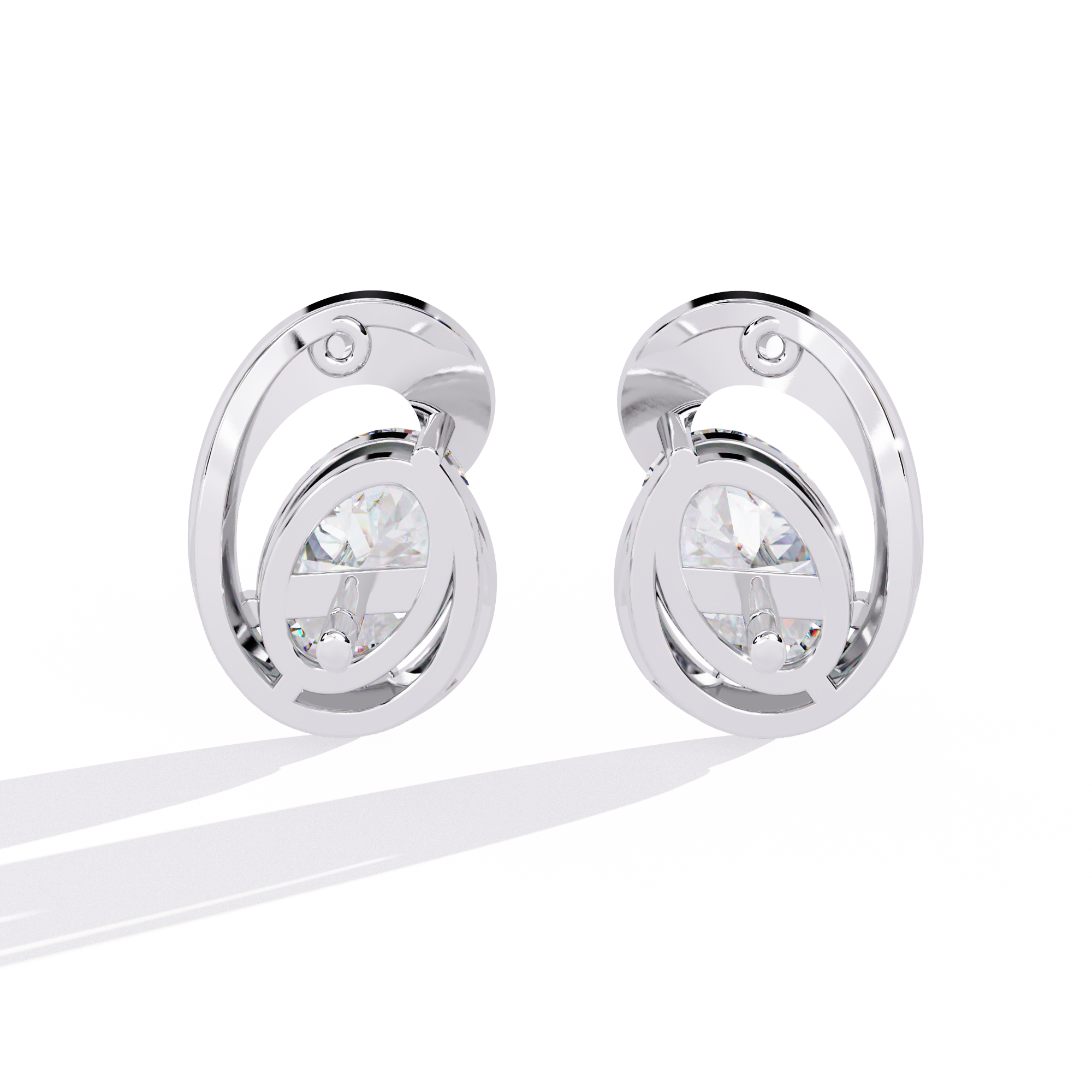 1.32 CT ENFOLD PEAR EARRING 9k