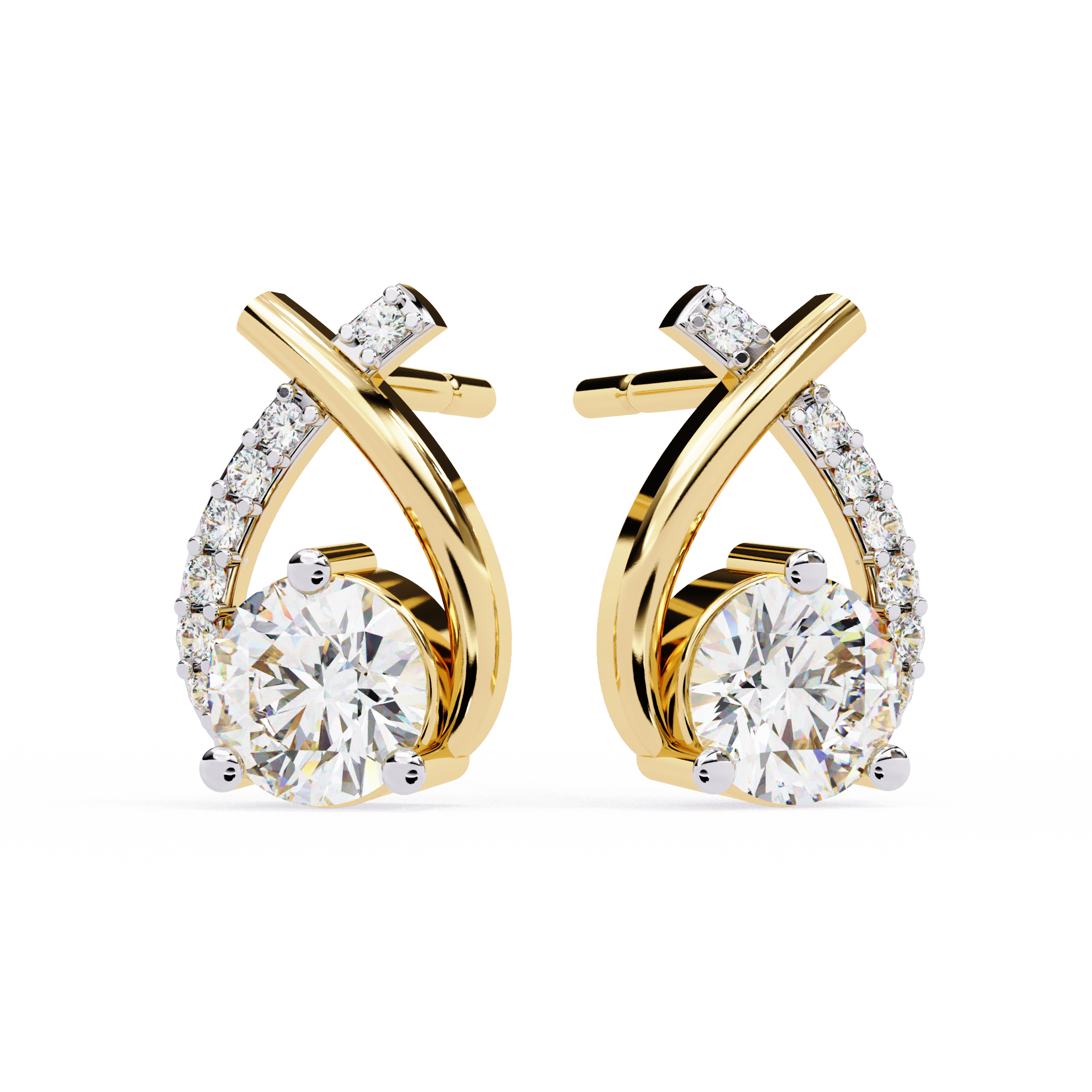 1.27 CT EMBRACED BRILLIANCE EARRING 9k