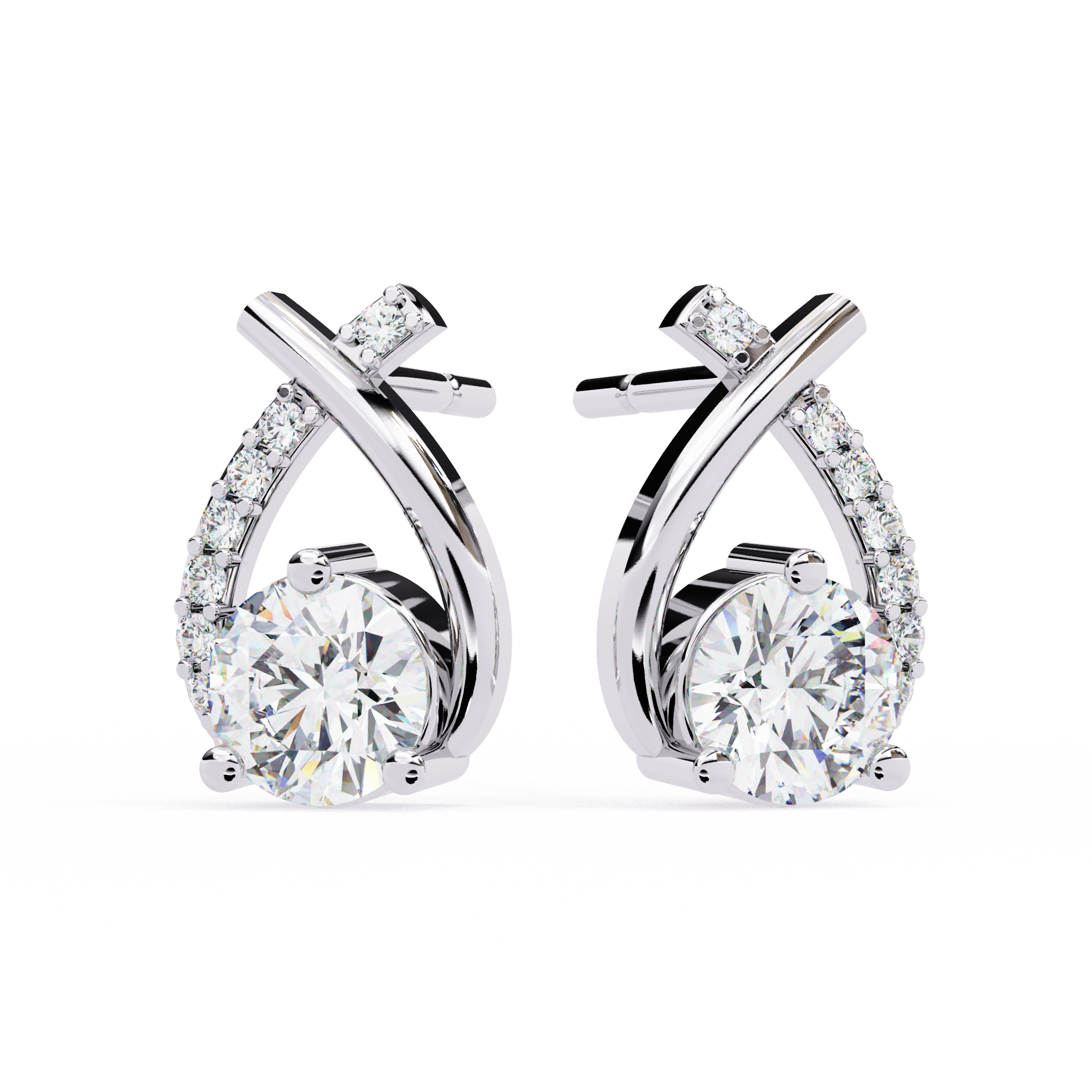 1.27 CT EMBRACED BRILLIANCE EARRING 9k