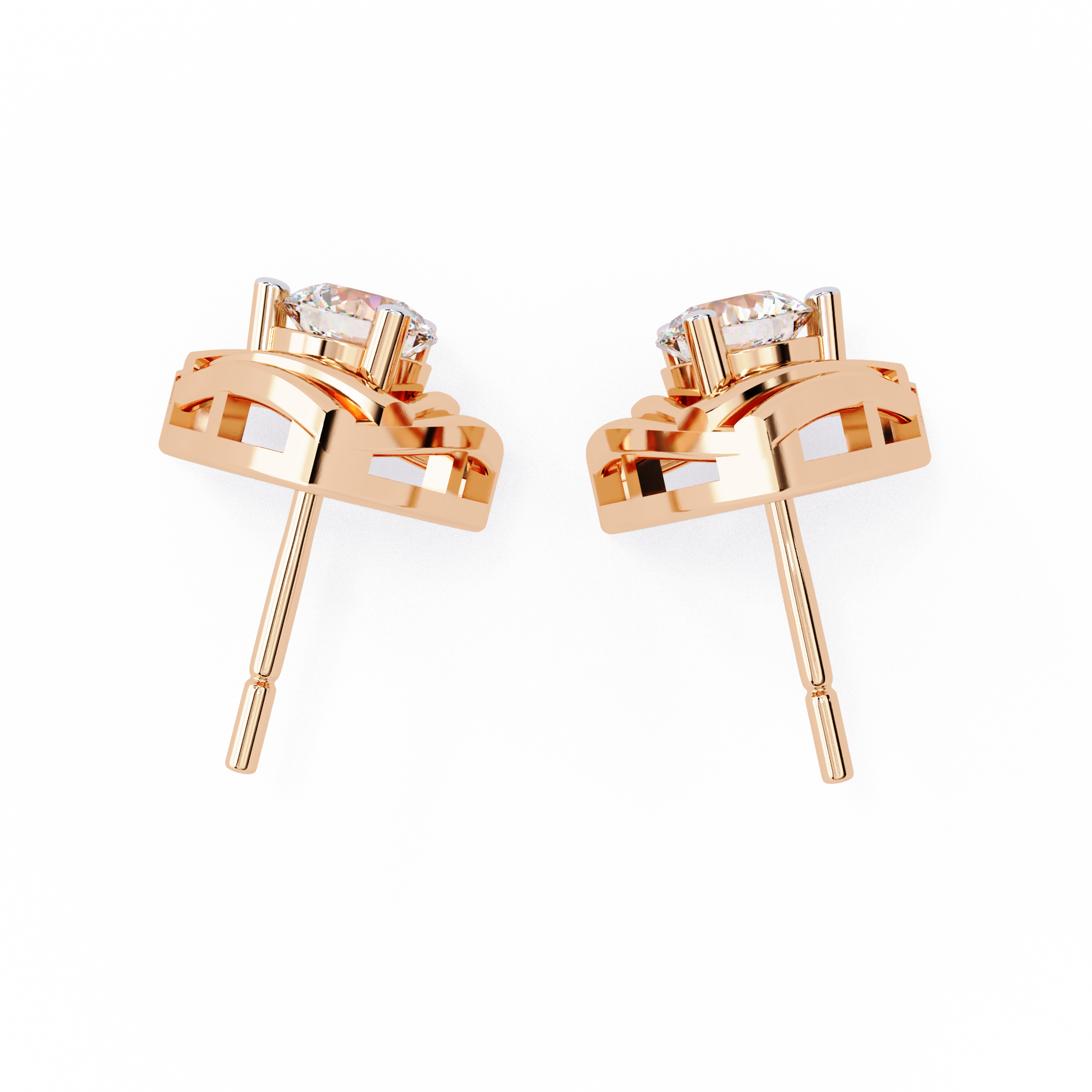 0.64 CT GOLDEN AURA EARRING 18K