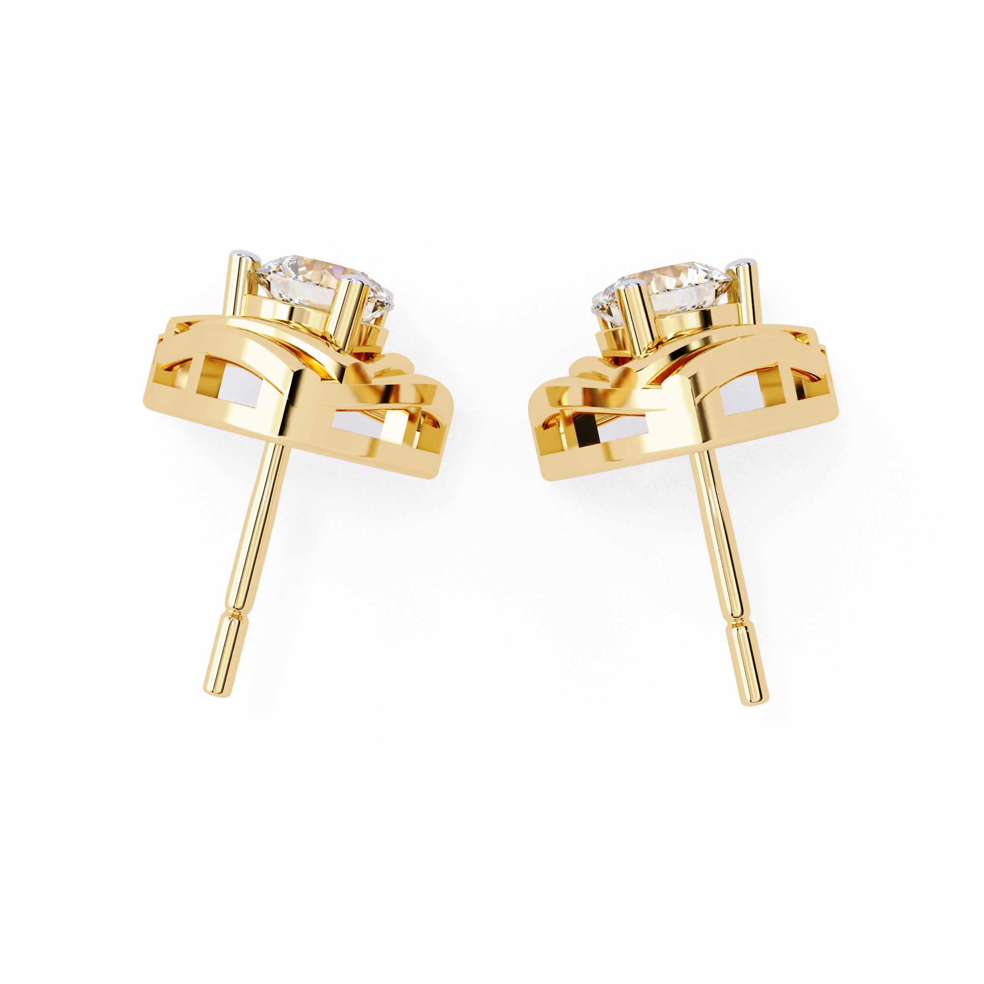 0.64 CT GOLDEN AURA EARRING 18K