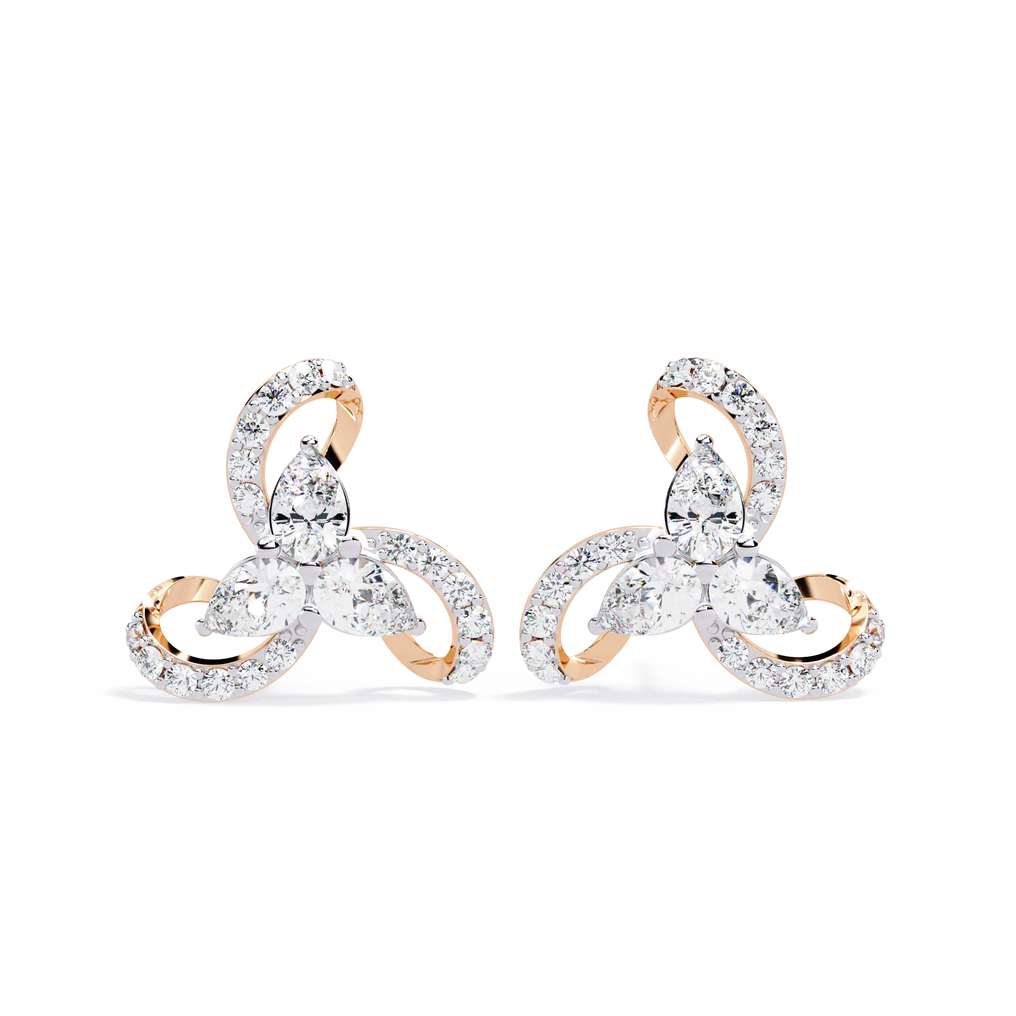 1.37 CT ETERNAL WHIRL EARRING 9k