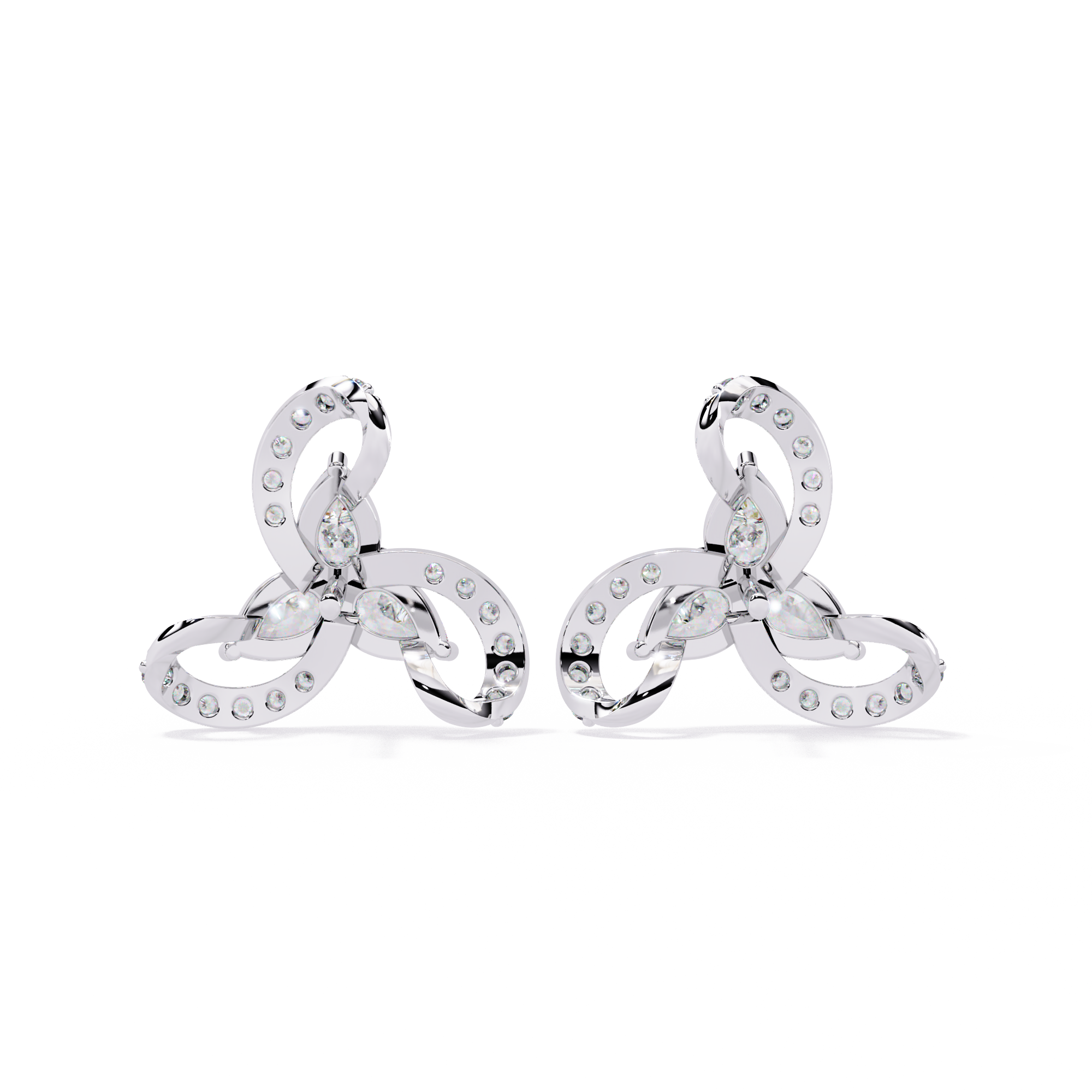 1.37 CT ETERNAL WHIRL EARRING 9k