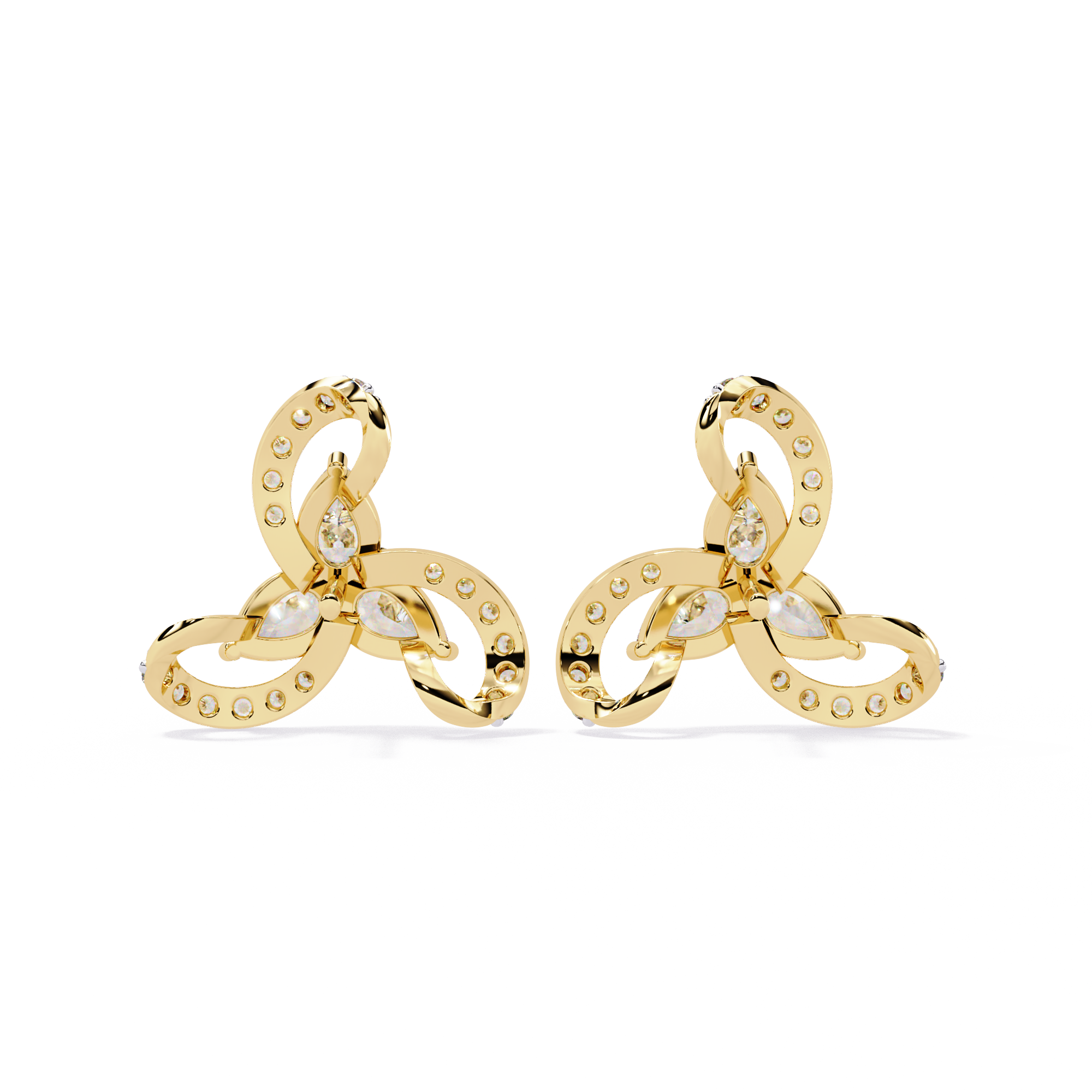 1.37 CT ETERNAL WHIRL EARRING 9k