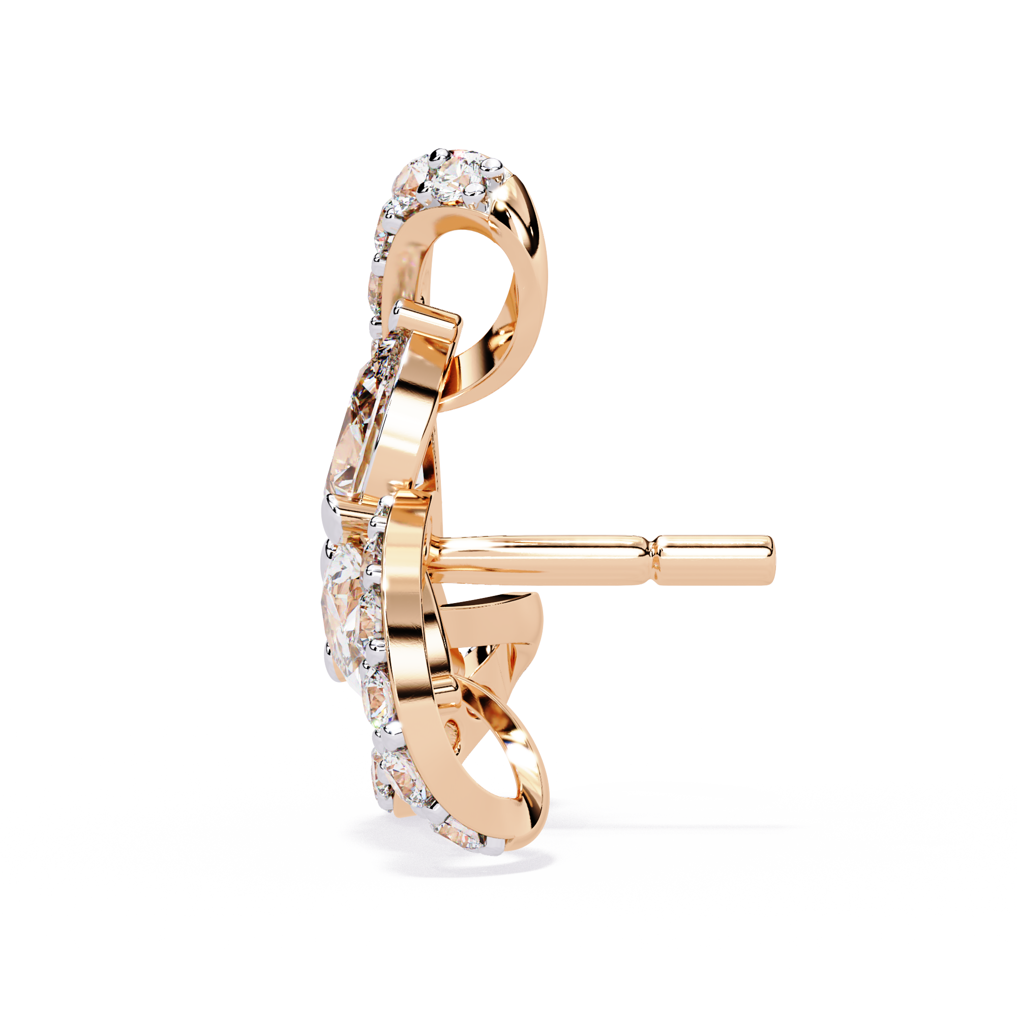 1.37 CT ETERNAL WHIRL EARRING 9k