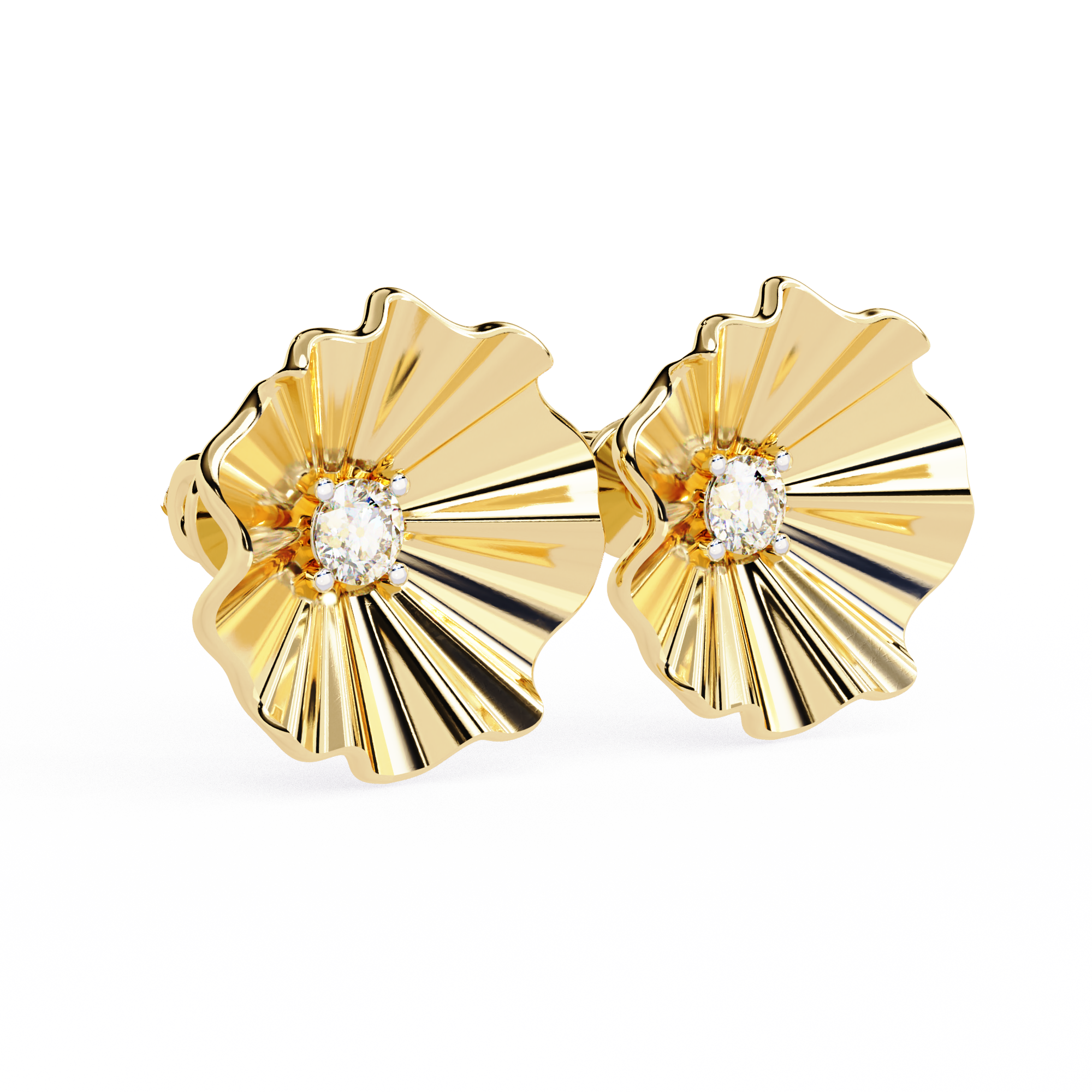 0.06 CT PETITE RAY EARRING 18K