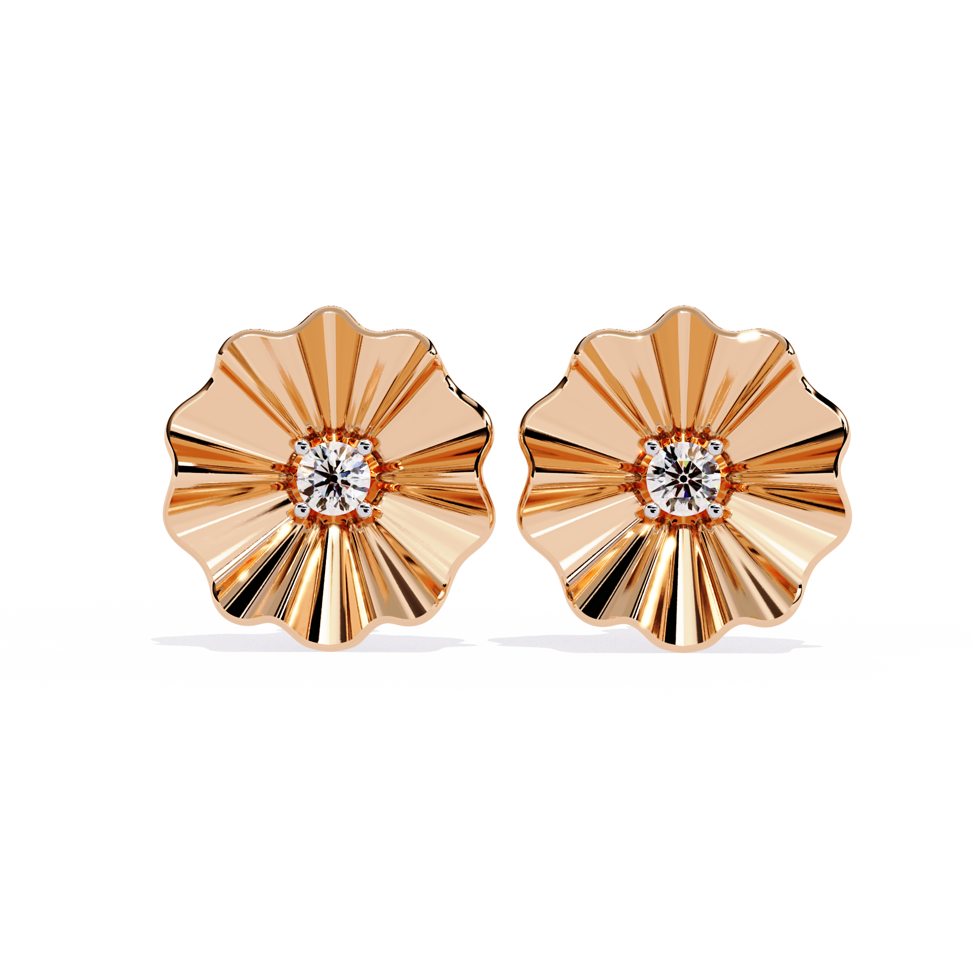 0.06 CT PETITE RAY EARRING 18K