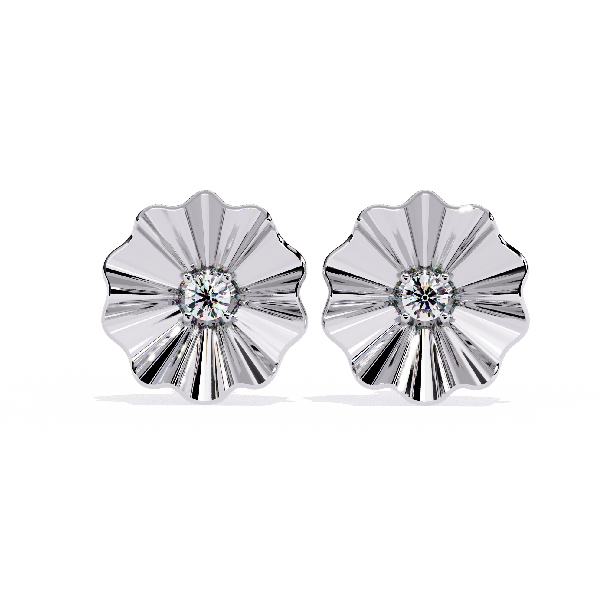 0.06 CT PETITE RAY EARRING 18K