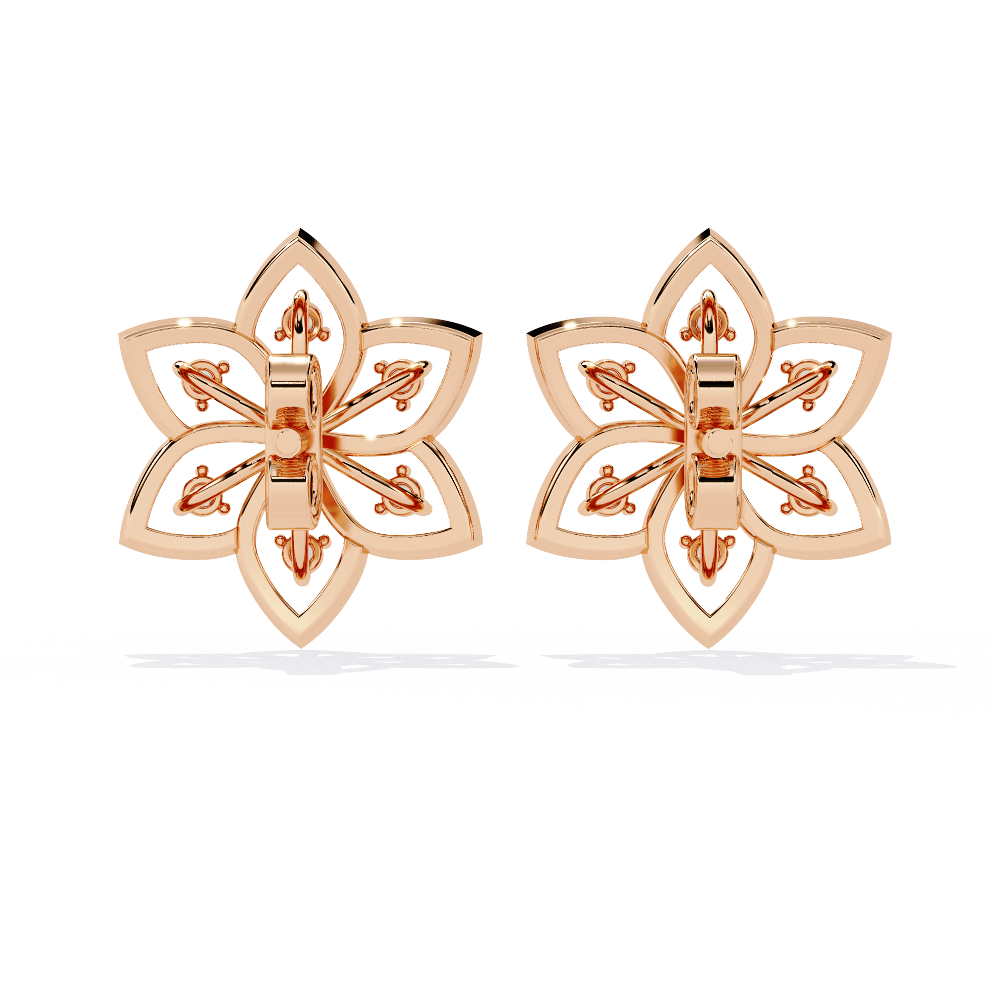0.10 CT LOTUS WHISPER EARRING 9k