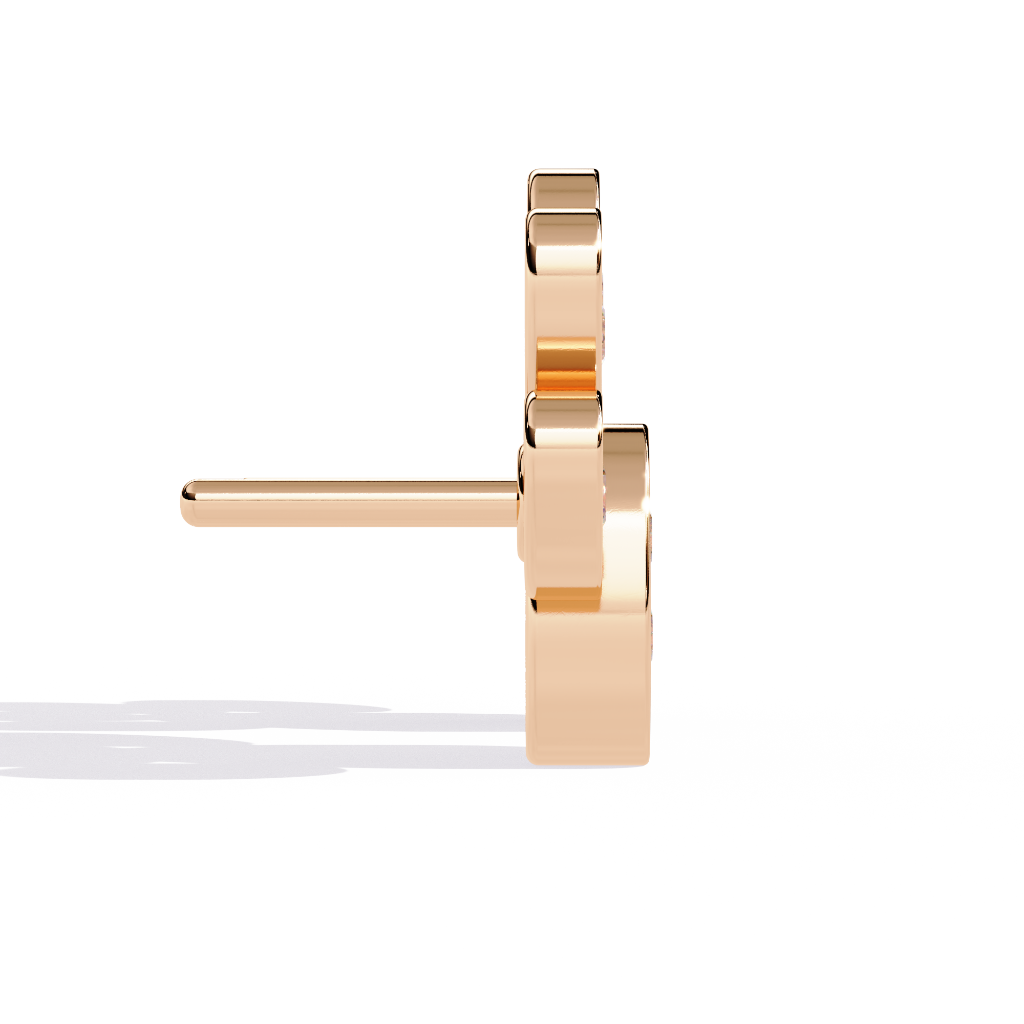 0.18 CT PAWPRINT SPARK EARRING 9k