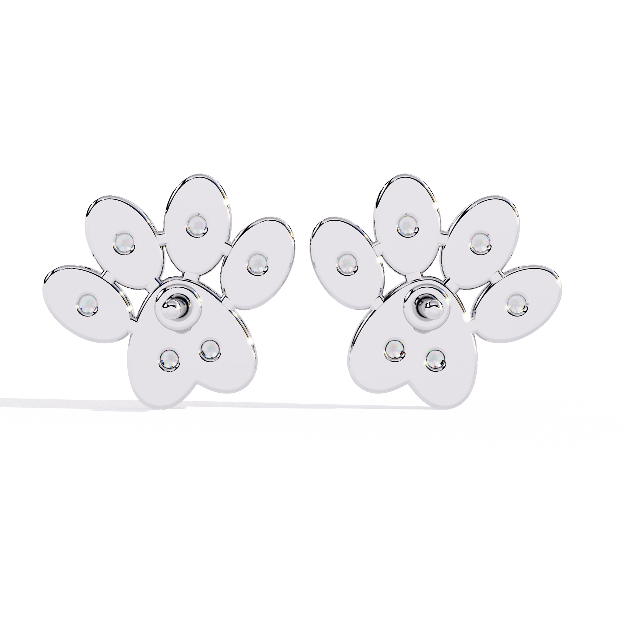 0.18 CT PAWPRINT SPARK EARRING 18K