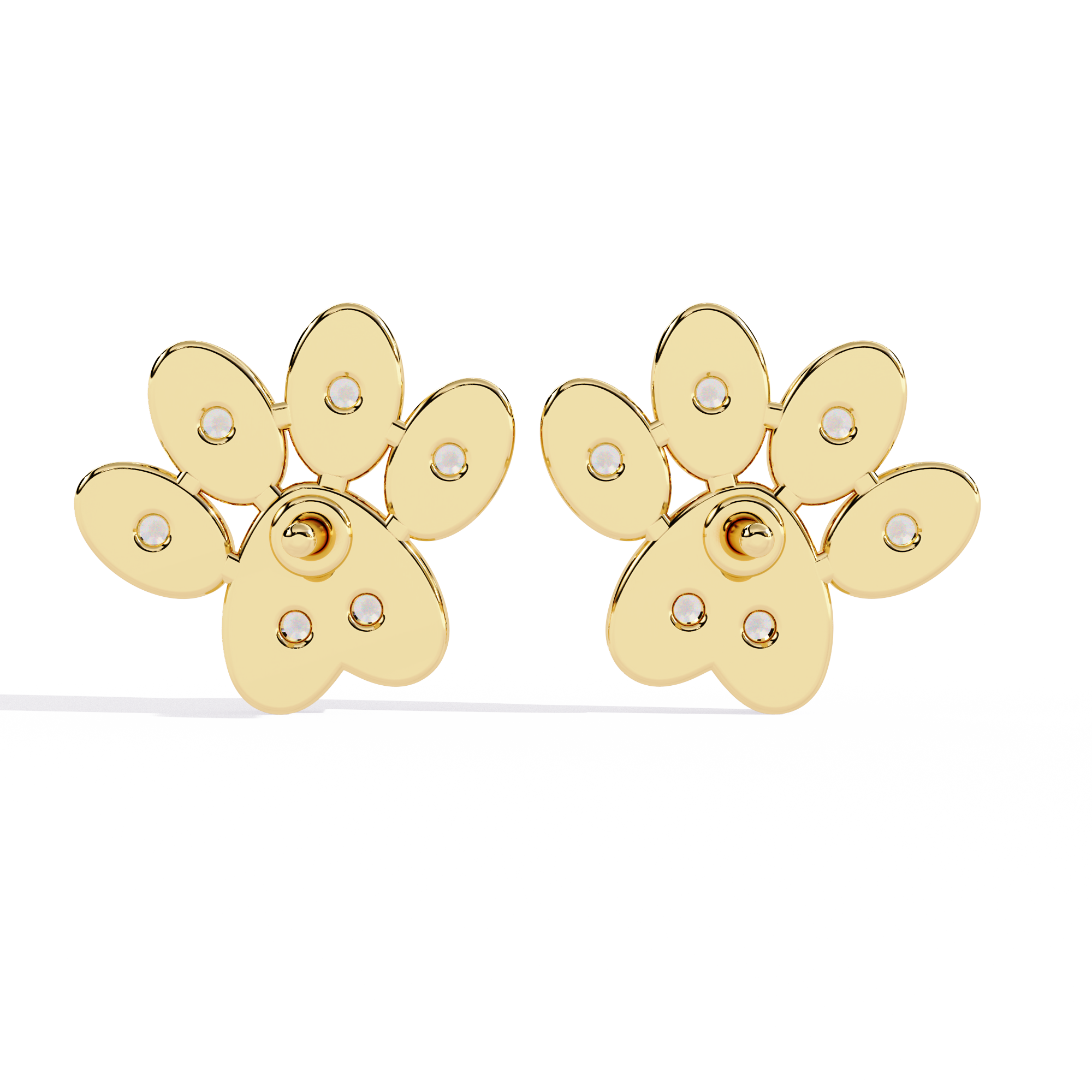 0.18 CT PAWPRINT SPARK EARRING 18K