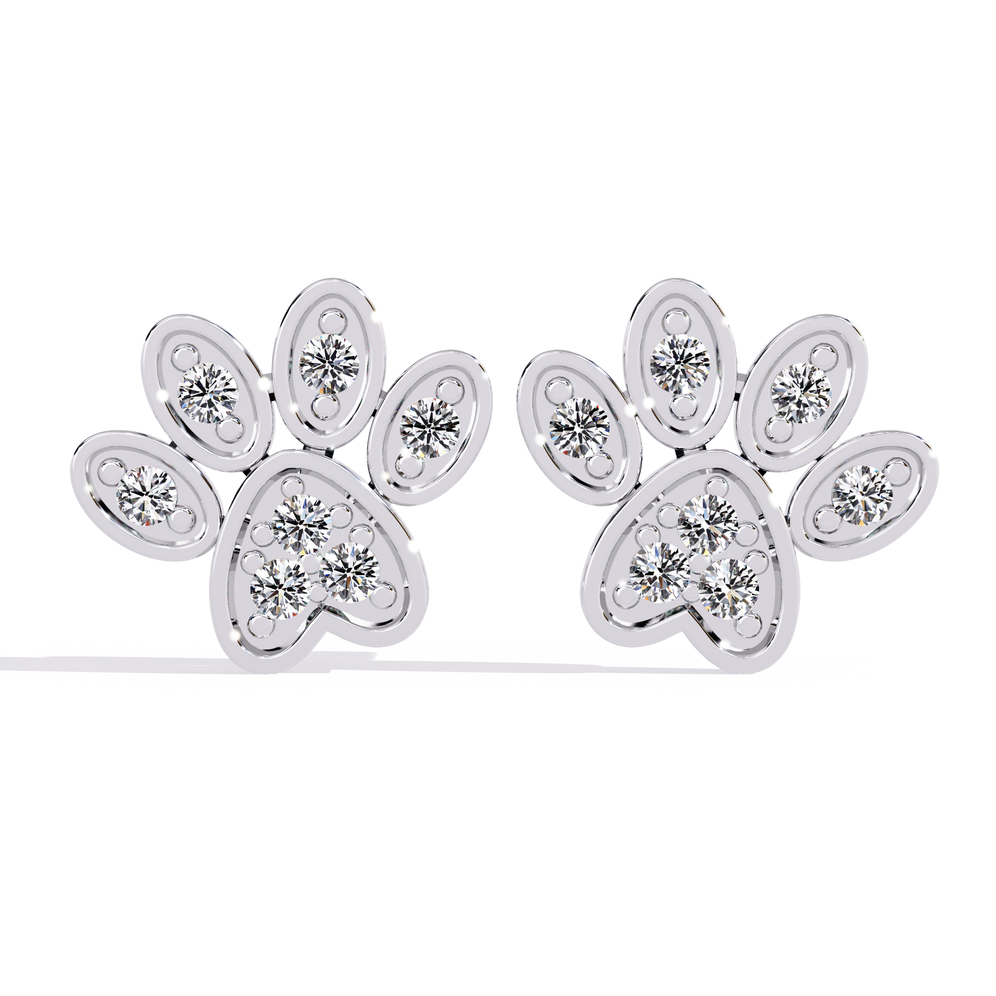 0.18 CT PAWPRINT SPARK EARRING 18K