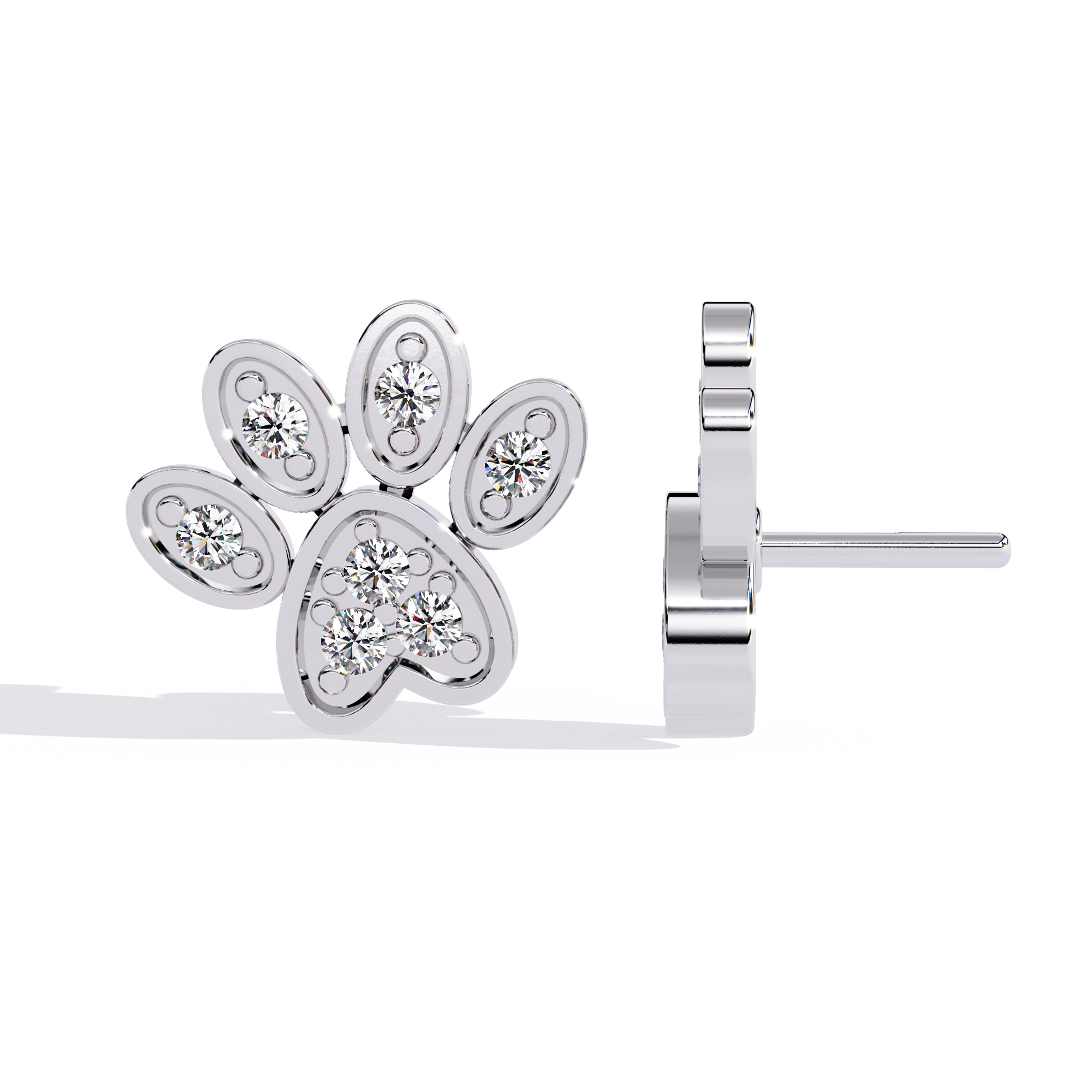0.18 CT PAWPRINT SPARK EARRING 18K