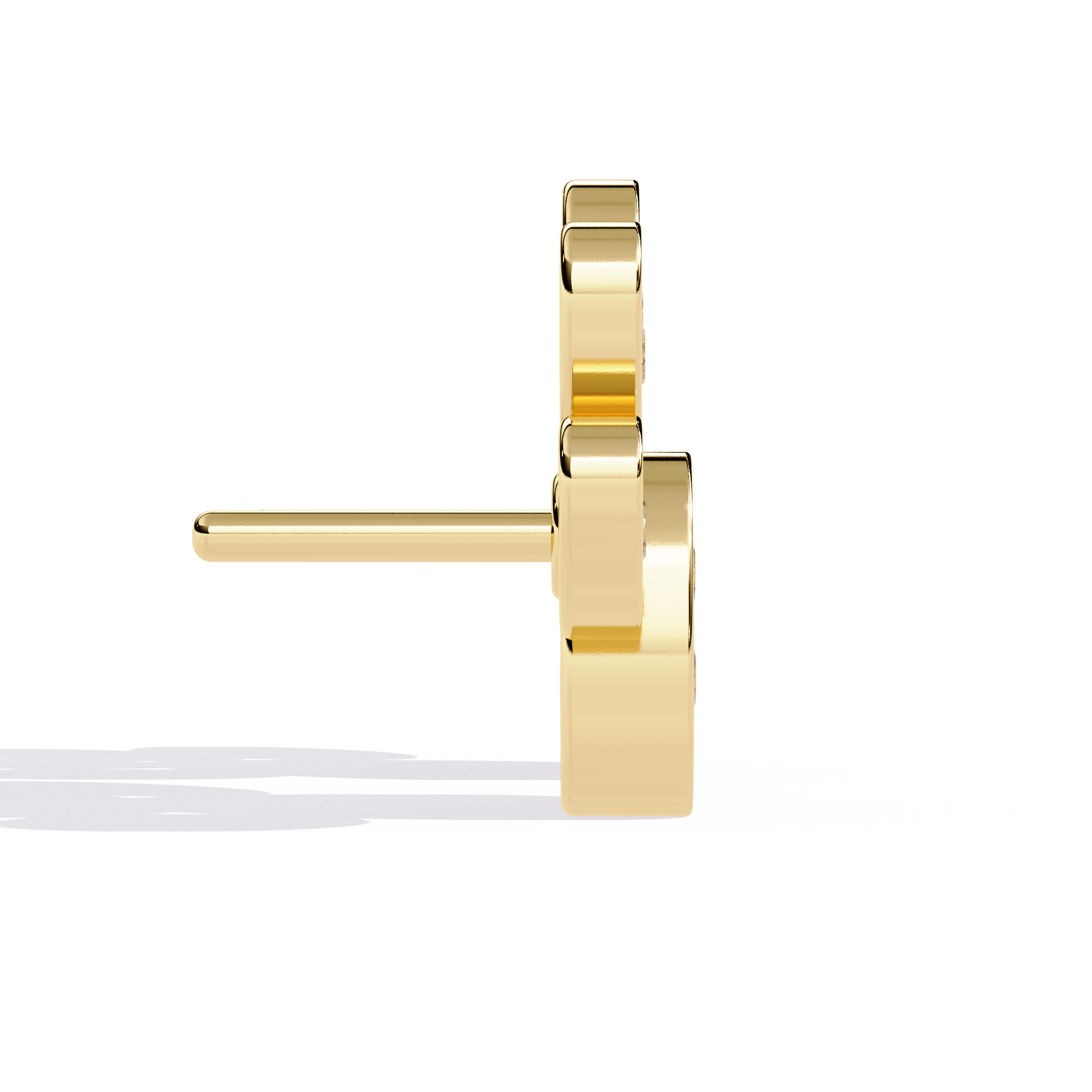 0.18 CT PAWPRINT SPARK EARRING 9k