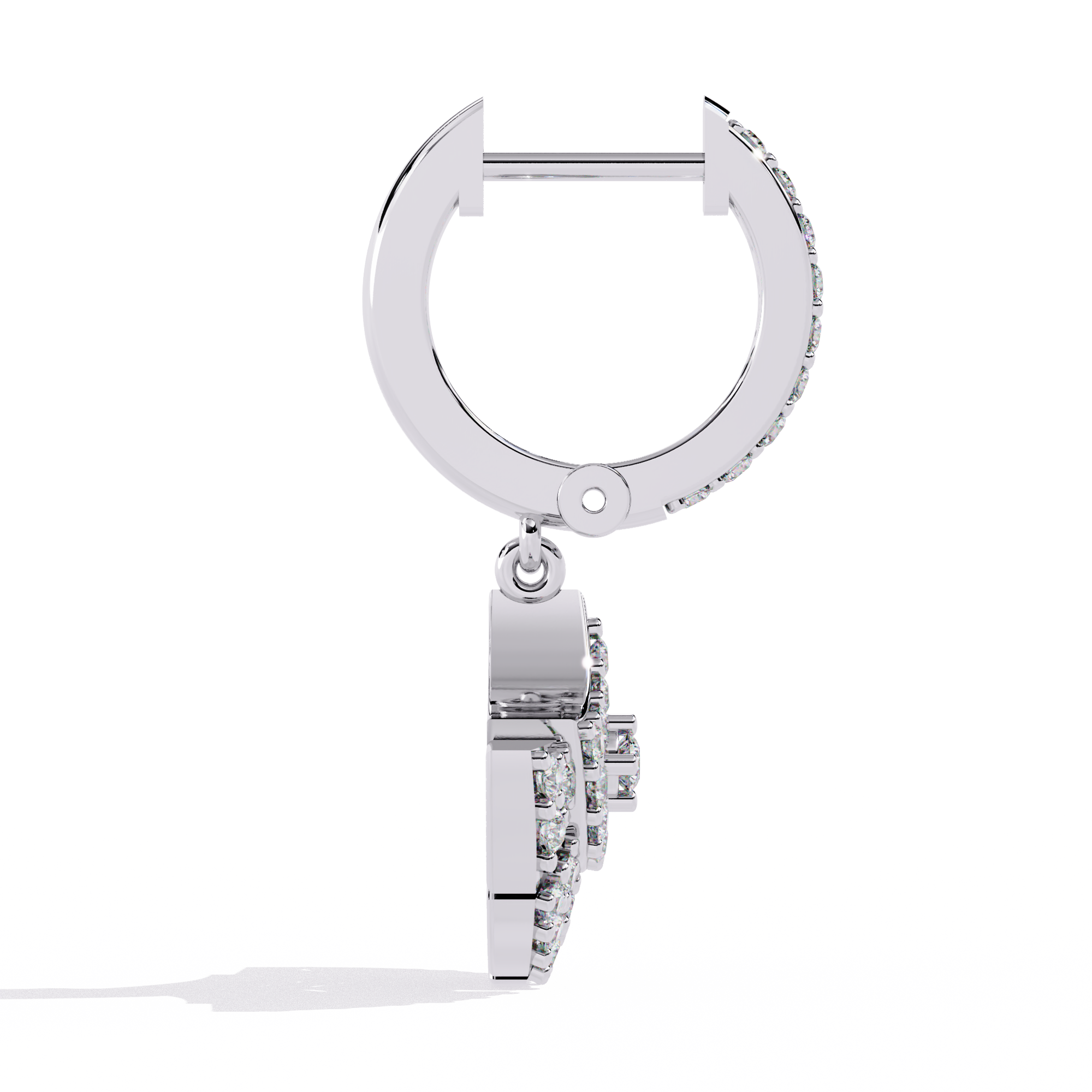 0.49 CT ART DECO FAN EARRING