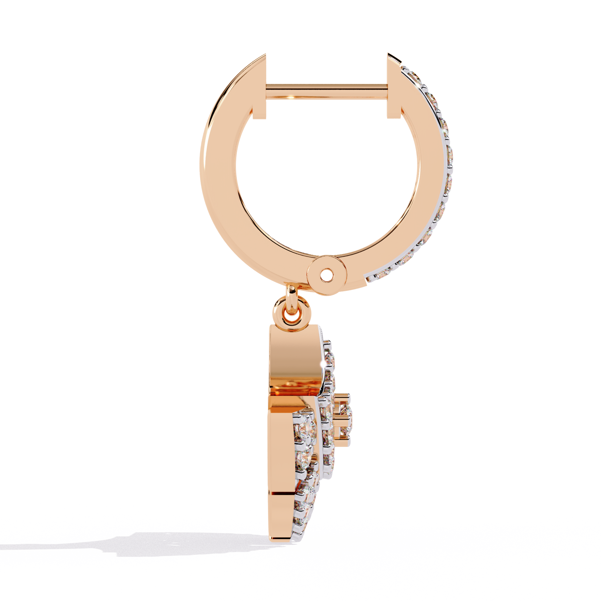 0.49 CT ART DECO FAN EARRING