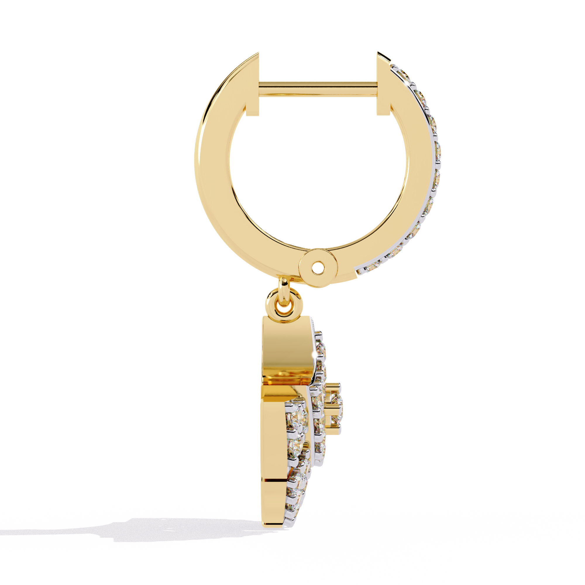 0.49 CT ART DECO FAN EARRING