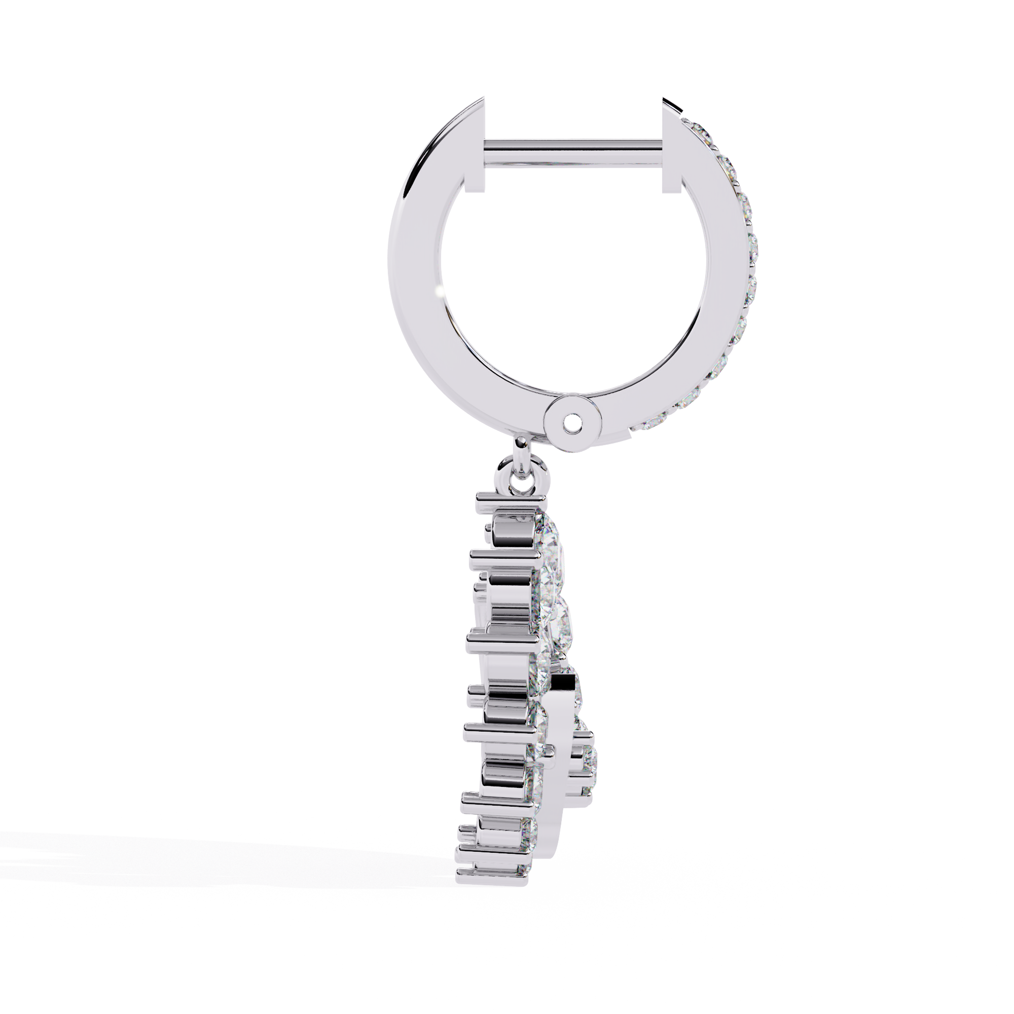 0.99 CT LUNAR HALO EARRING 18K