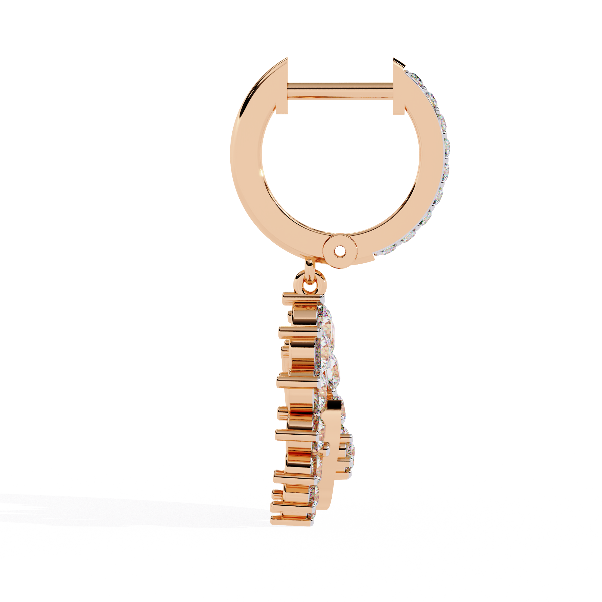 0.99 CT LUNAR HALO EARRING