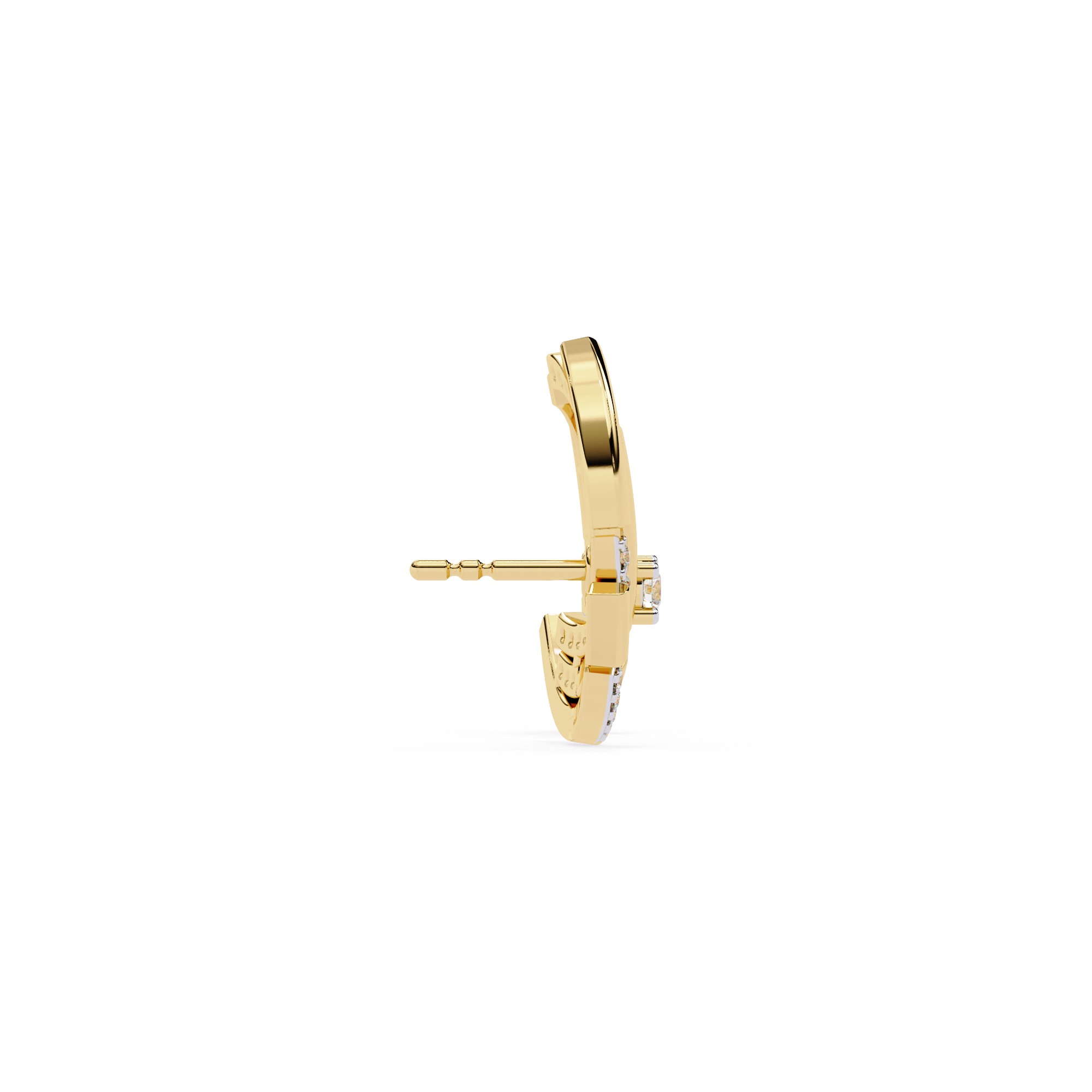 0.21 CT MODERN ARCH EARRING 18K