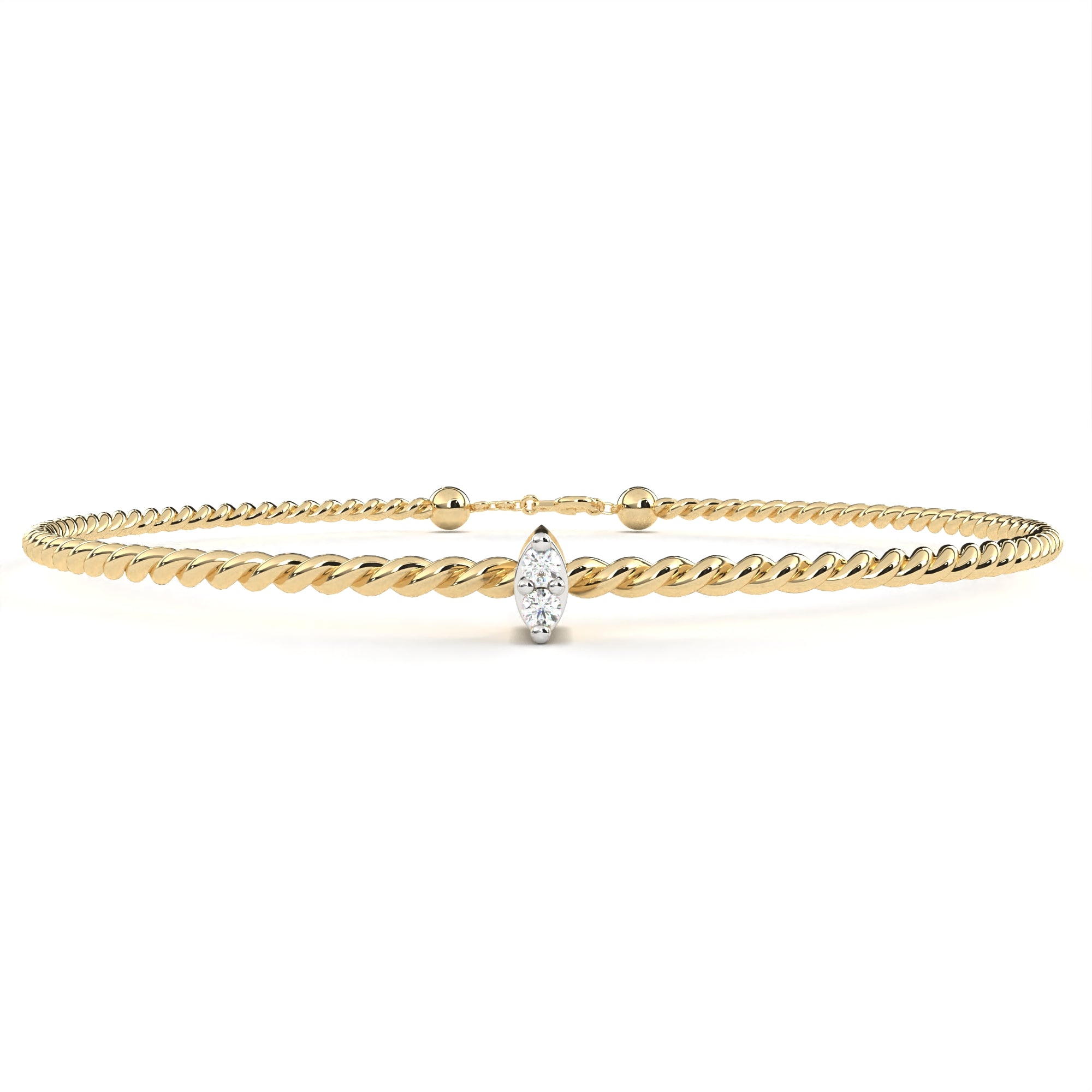 0.01 carat round diamond bracelet 9k