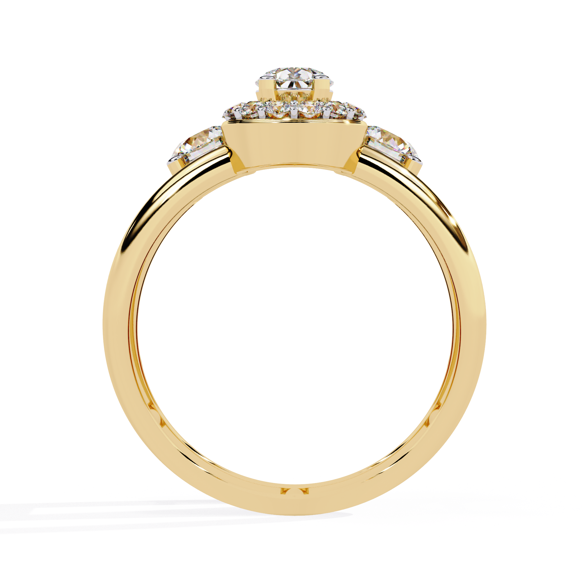 1.28 CT HALO DROPLET BAND 18K