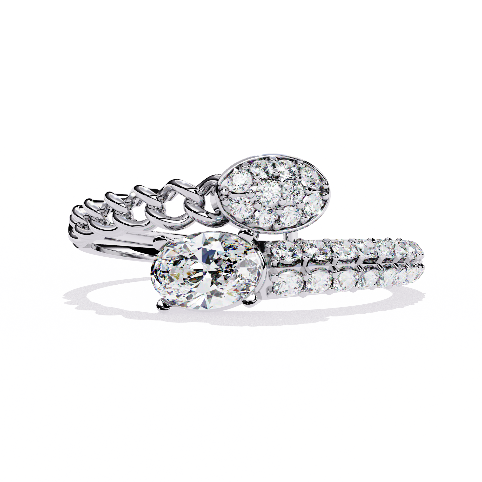 0.62 CT NOVA DUAL HALO BAND 18K