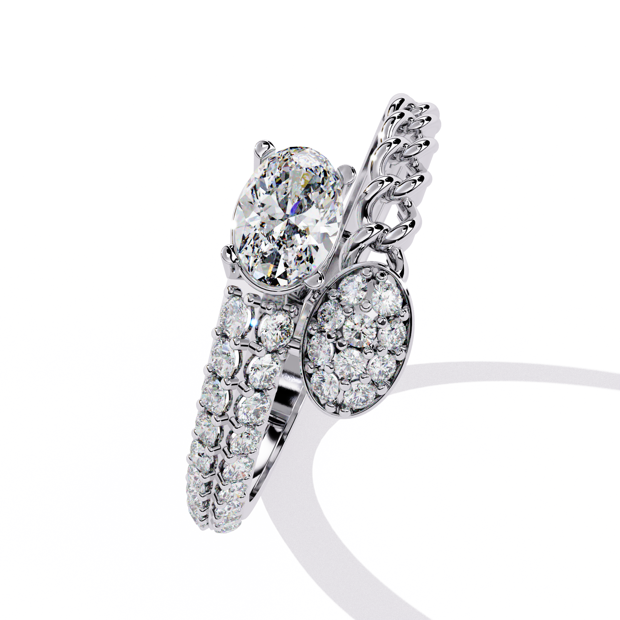 0.62 CT NOVA DUAL HALO BAND 18K