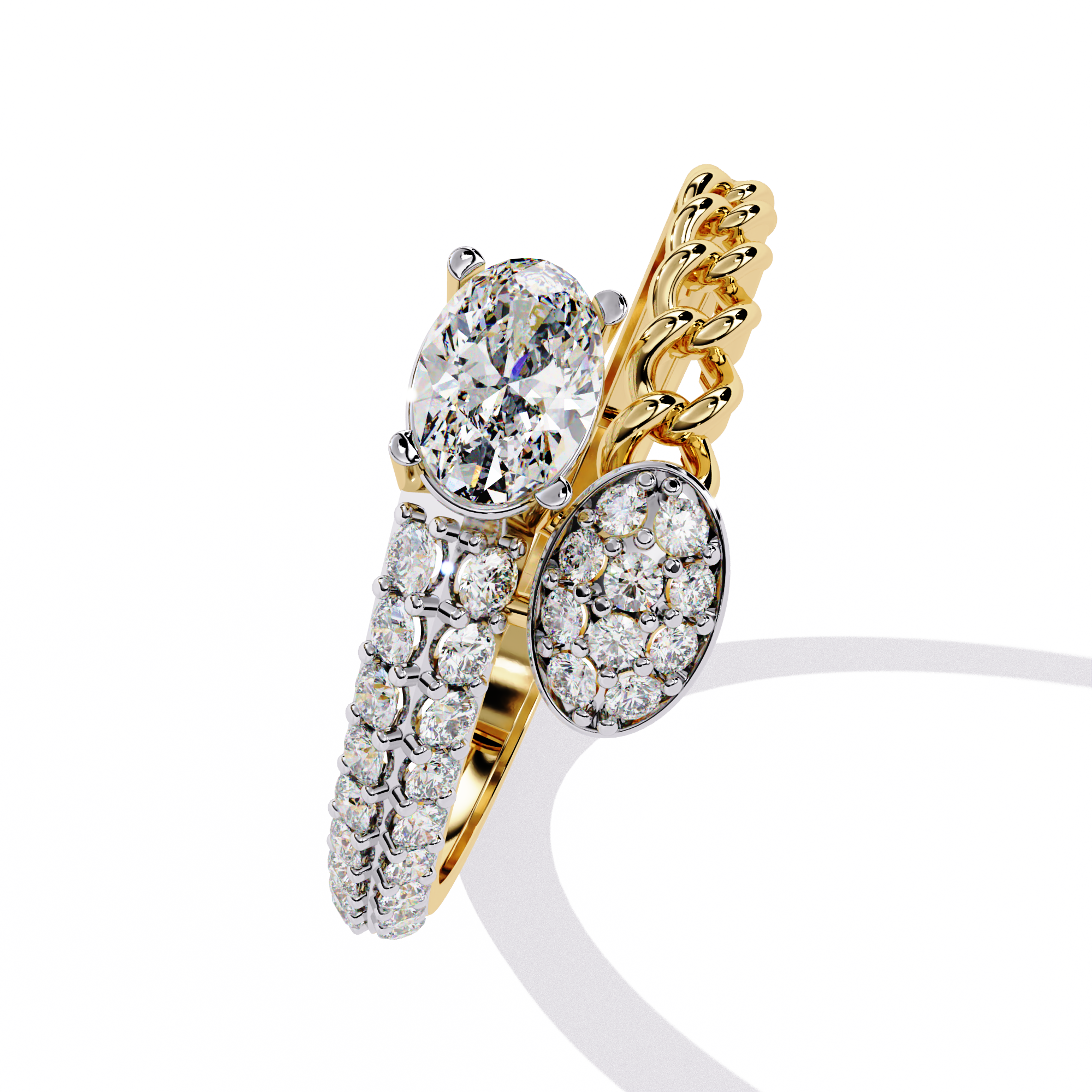 0.62 CT NOVA DUAL HALO BAND 18K