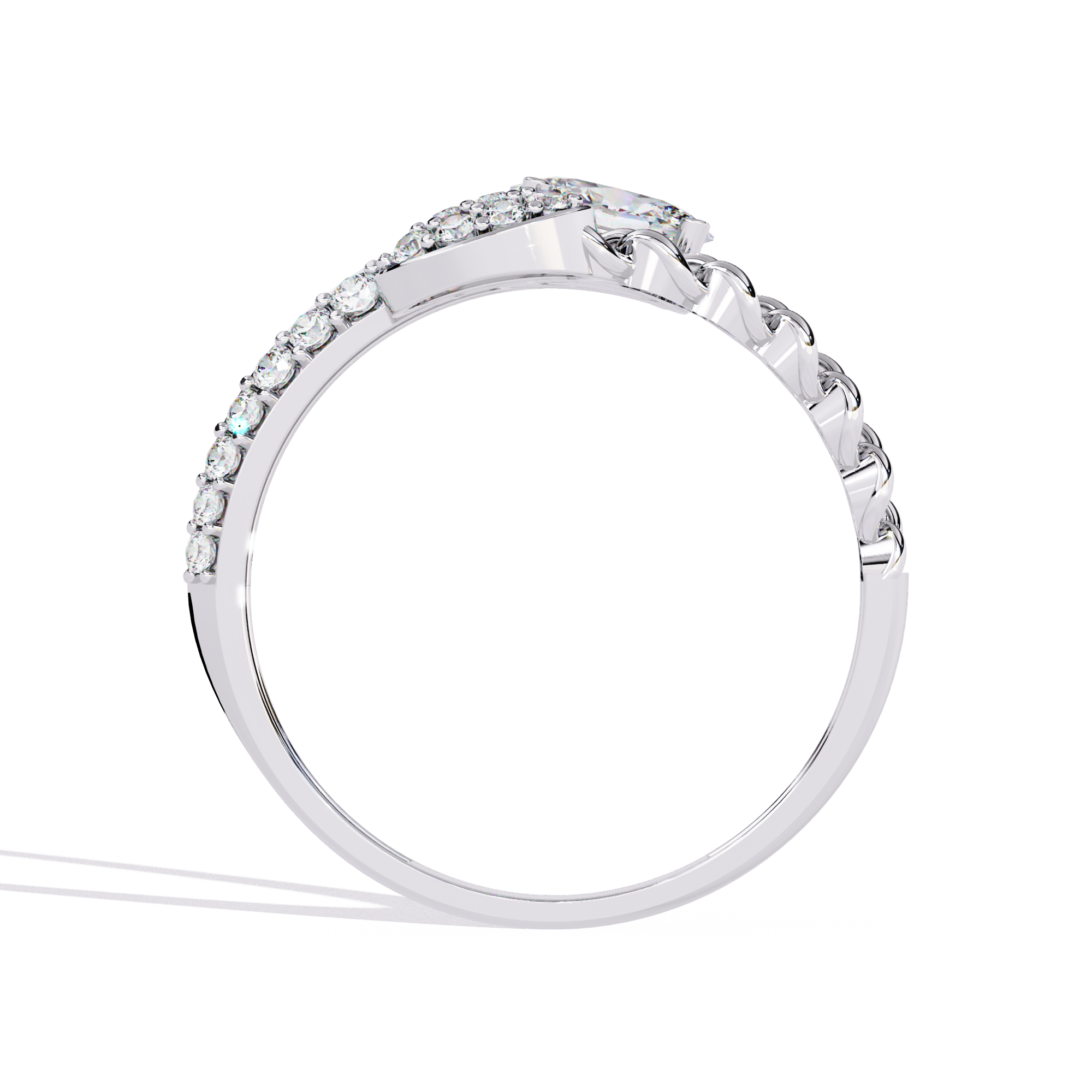 0.62 CT NOVA DUAL HALO BAND 18K