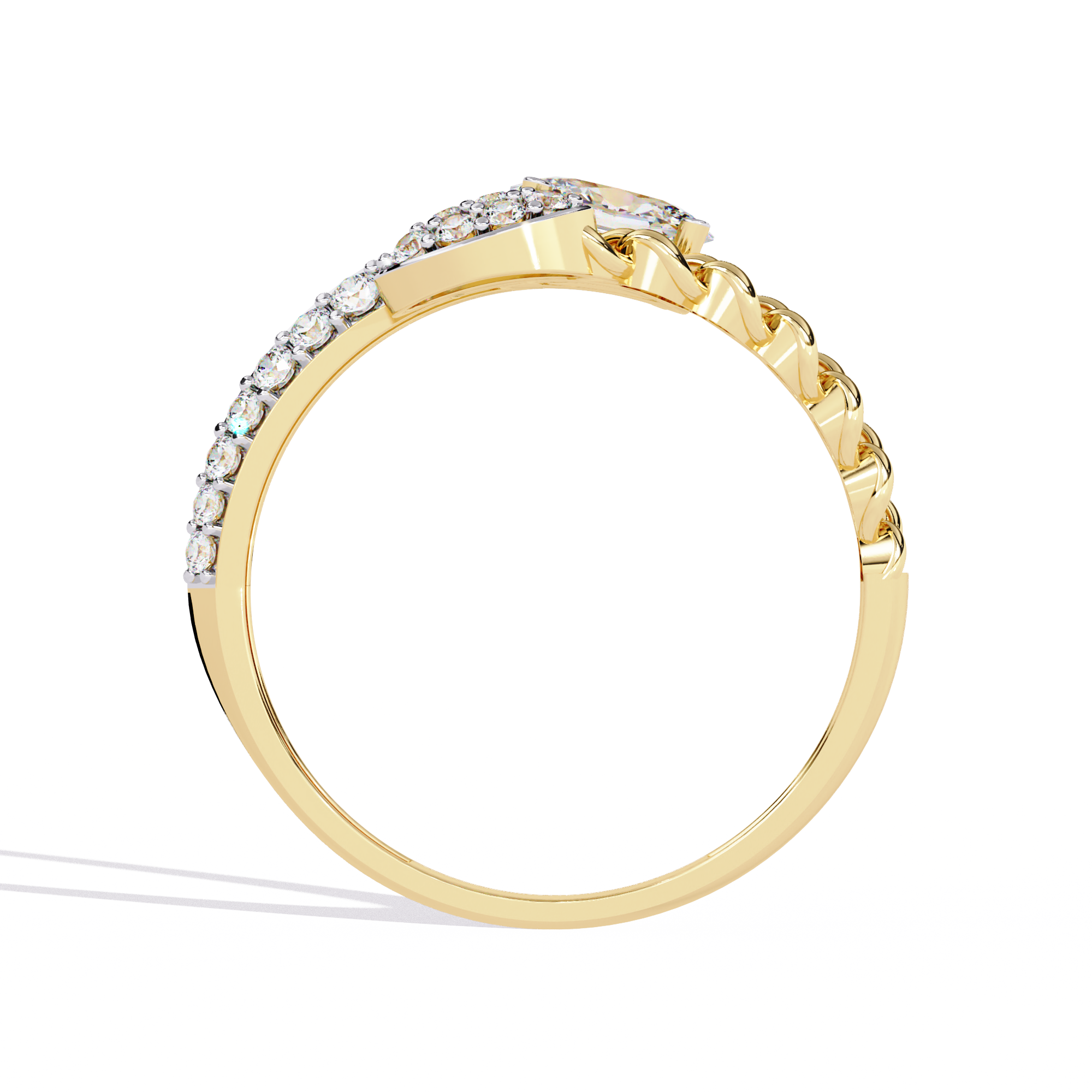 0.62 CT NOVA DUAL HALO BAND 18K