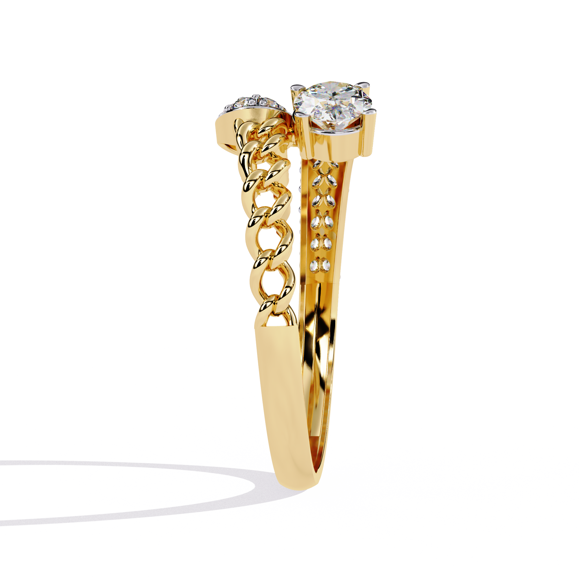 0.62 CT NOVA DUAL HALO BAND 18K