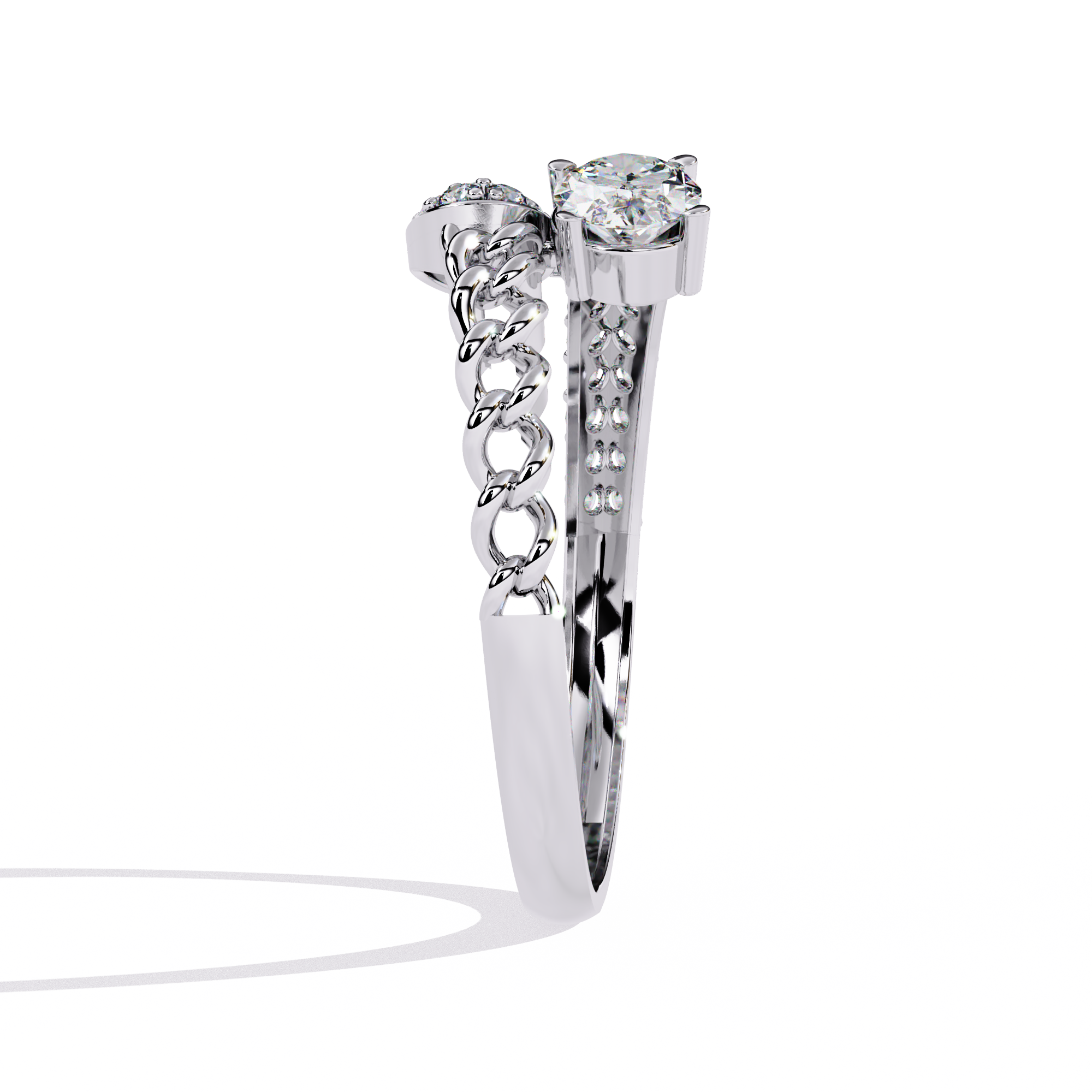 0.62 CT NOVA DUAL HALO BAND 18K