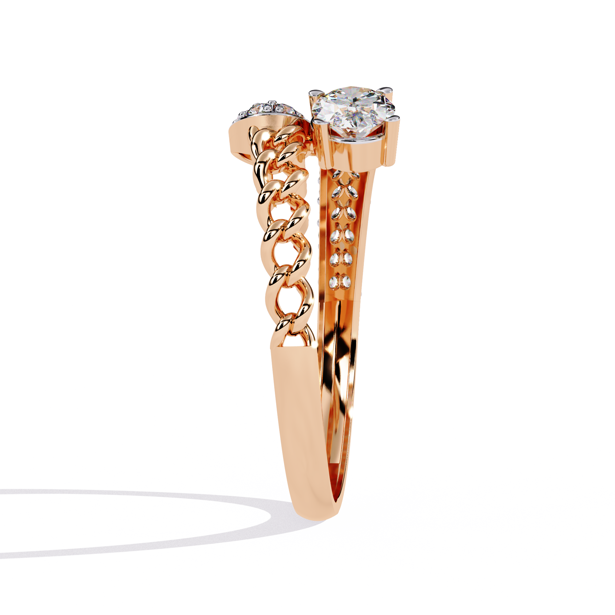 0.62 CT NOVA DUAL HALO BAND 18K