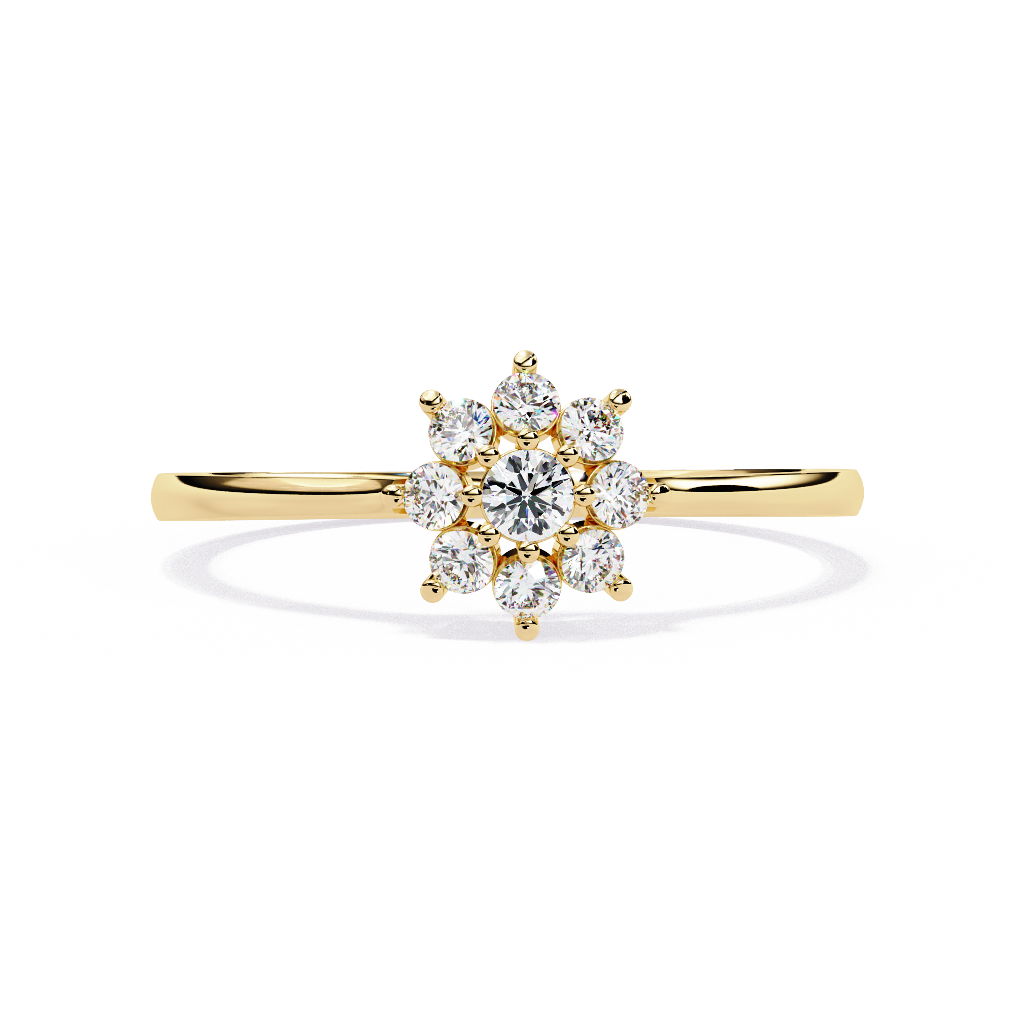 0.16 CT PETITE FLORA BAND 18K